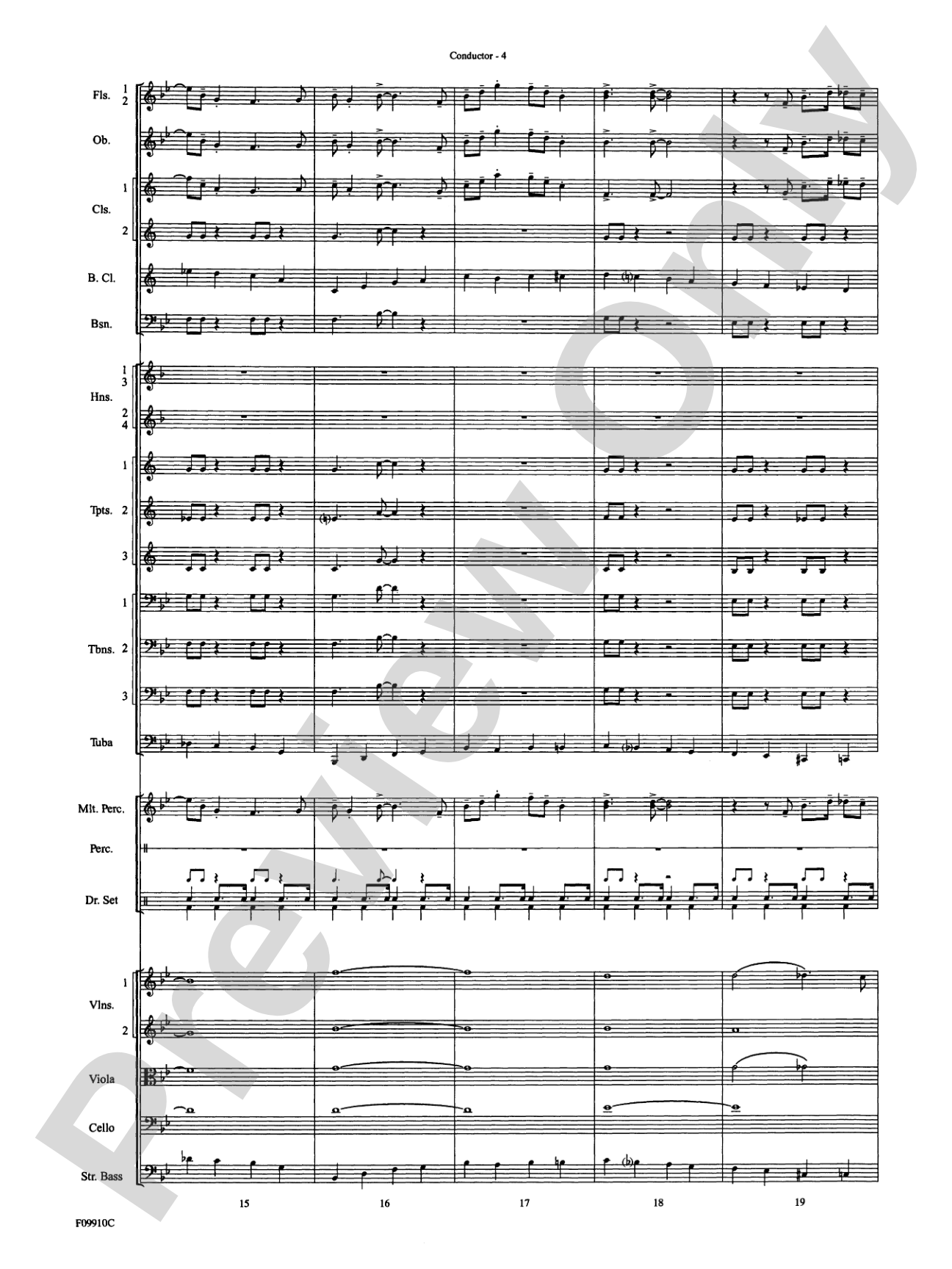 A Touch of Jazz: Full Orchestra Conductor Score & Parts