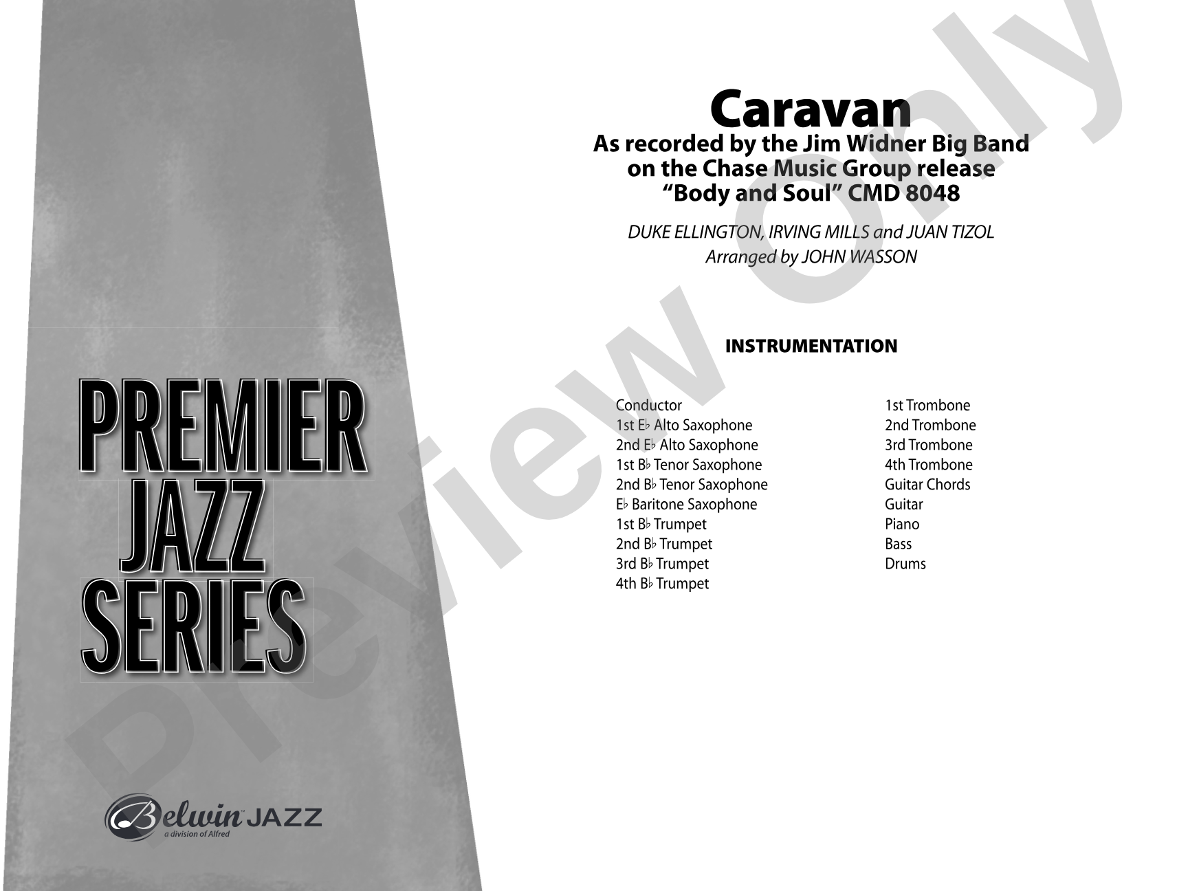 Caravan: Jazz Ensemble Conductor Score & Parts