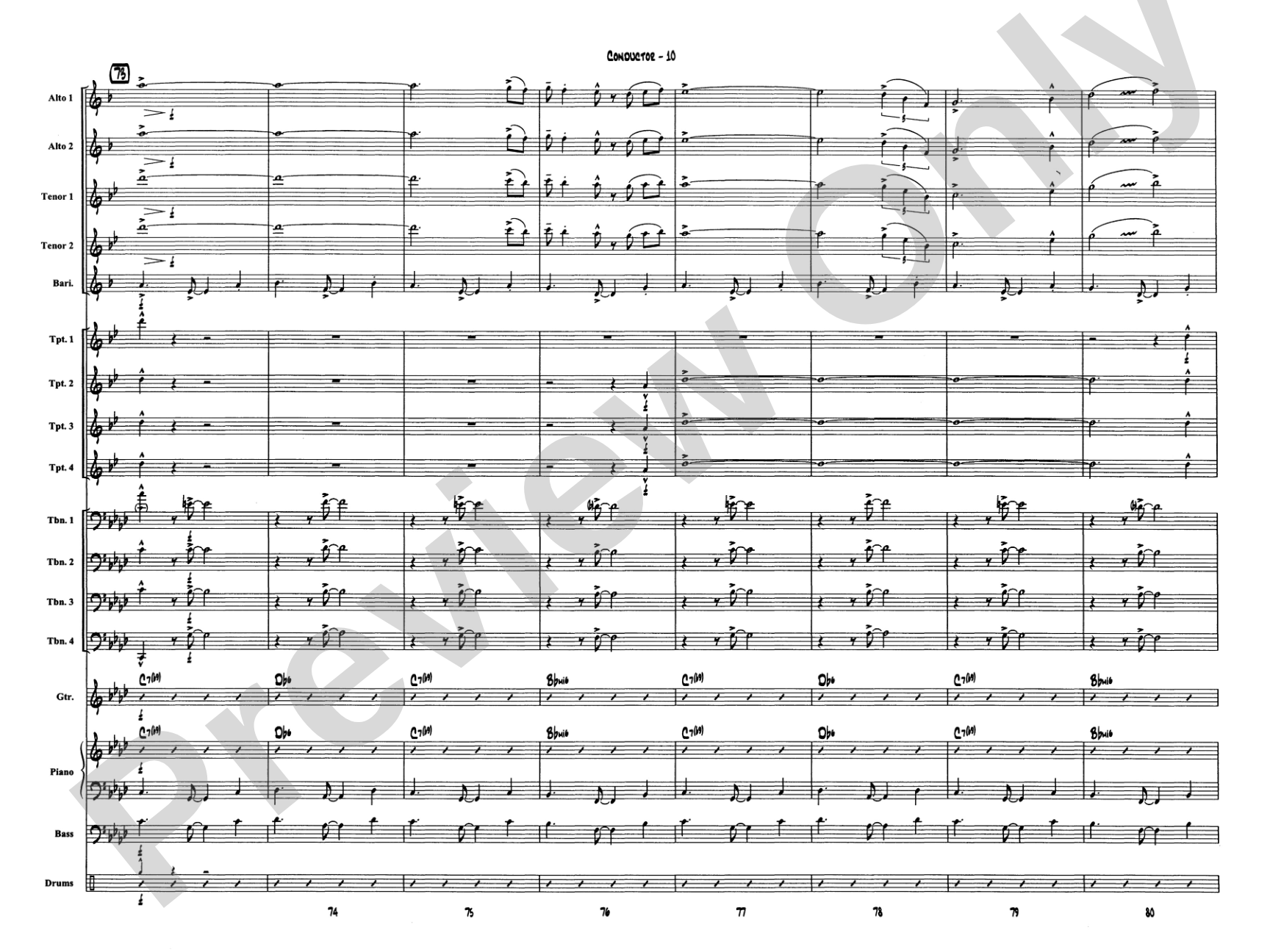 Caravan: Jazz Ensemble Conductor Score & Parts
