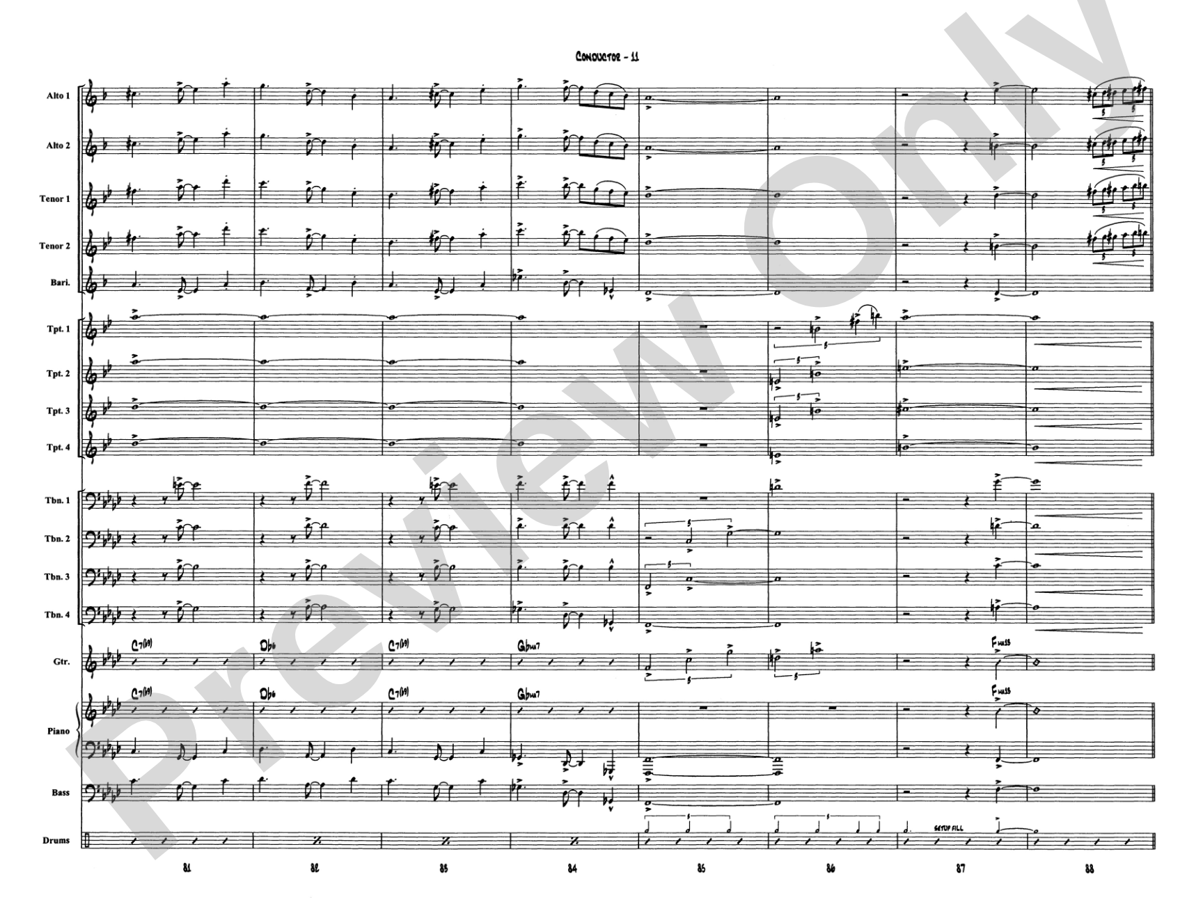 Caravan: Jazz Ensemble Conductor Score & Parts