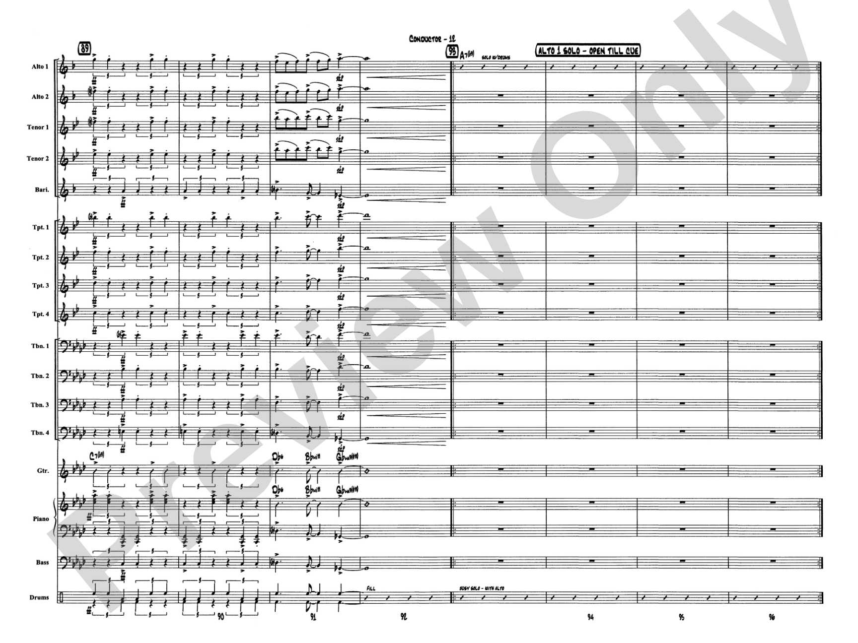 Caravan: Jazz Ensemble Conductor Score & Parts
