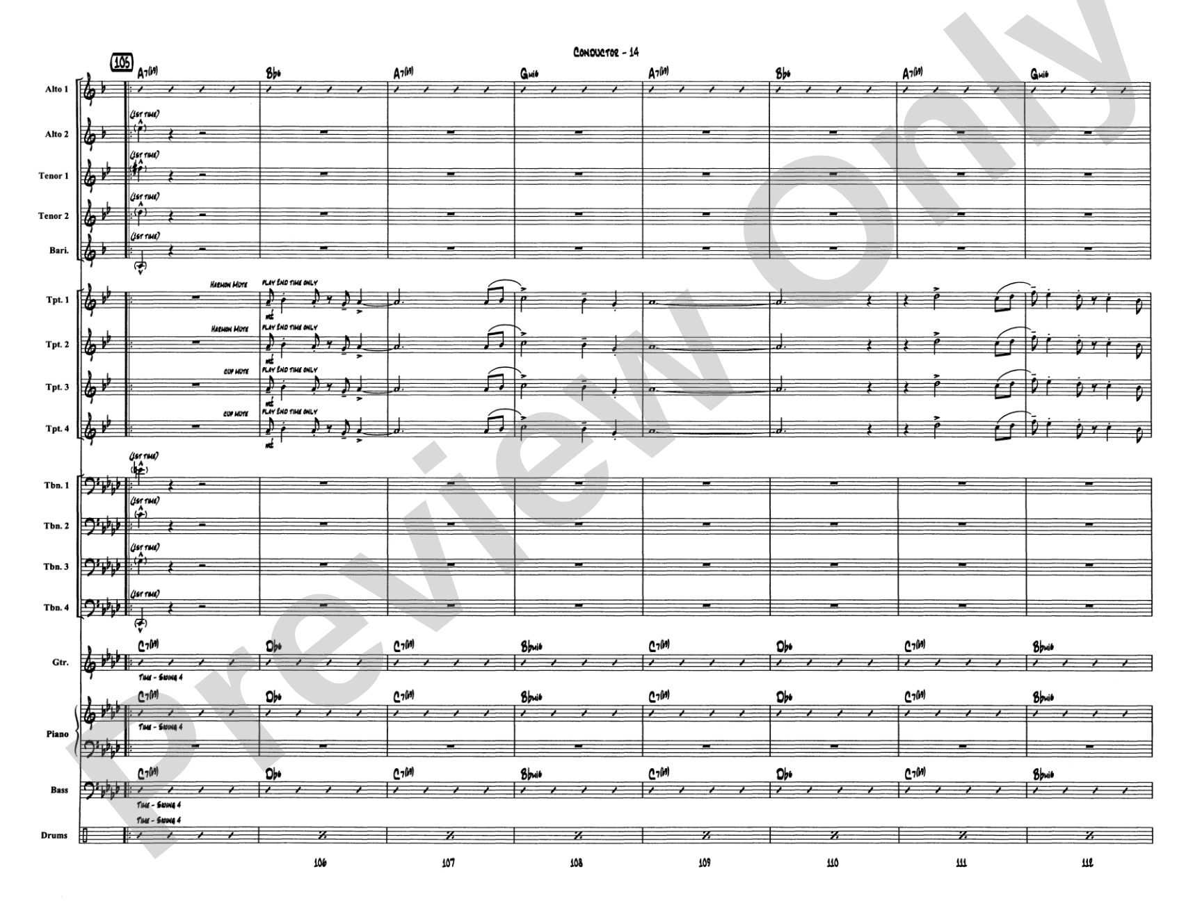 Caravan: Jazz Ensemble Conductor Score & Parts