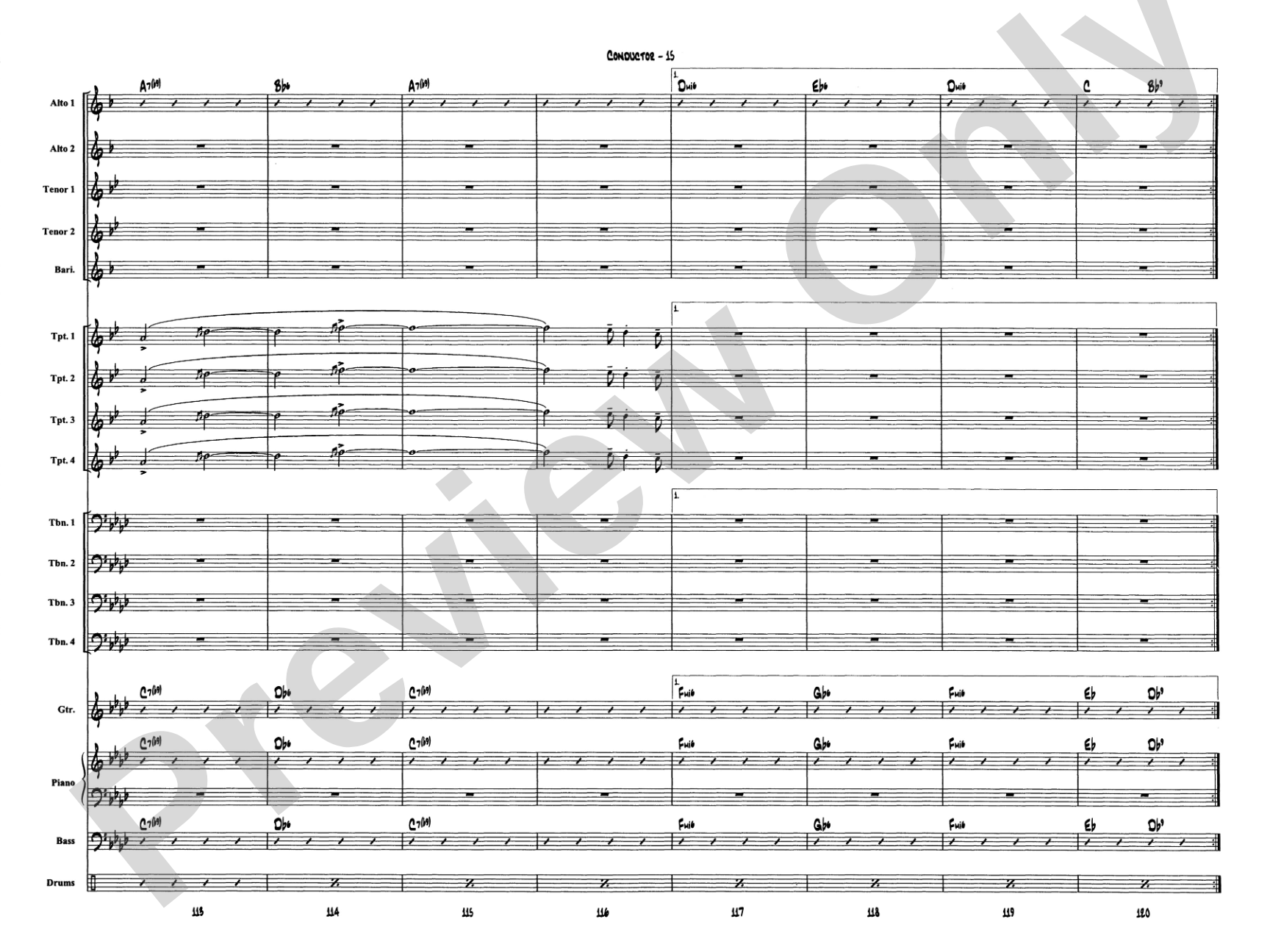 Caravan: Jazz Ensemble Conductor Score & Parts