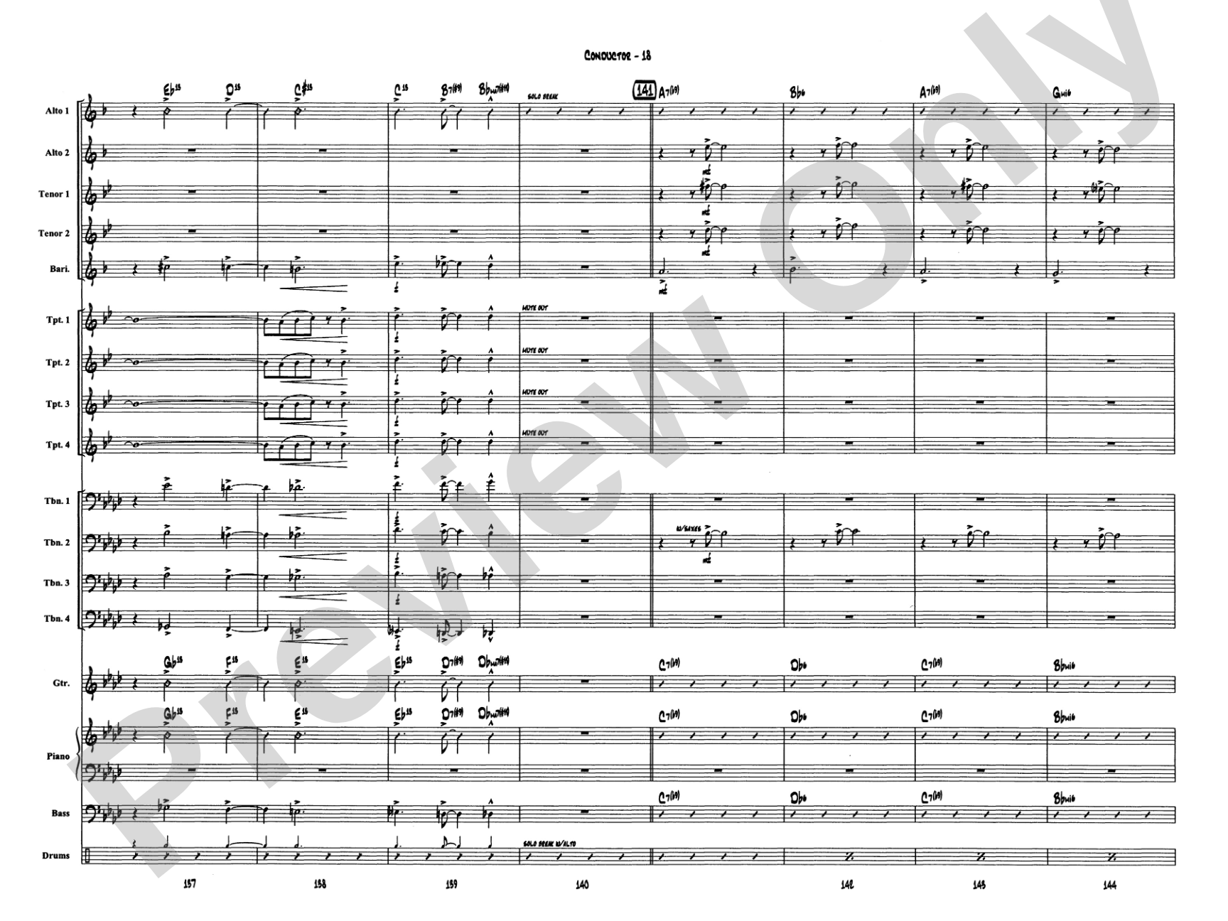 Caravan: Jazz Ensemble Conductor Score & Parts