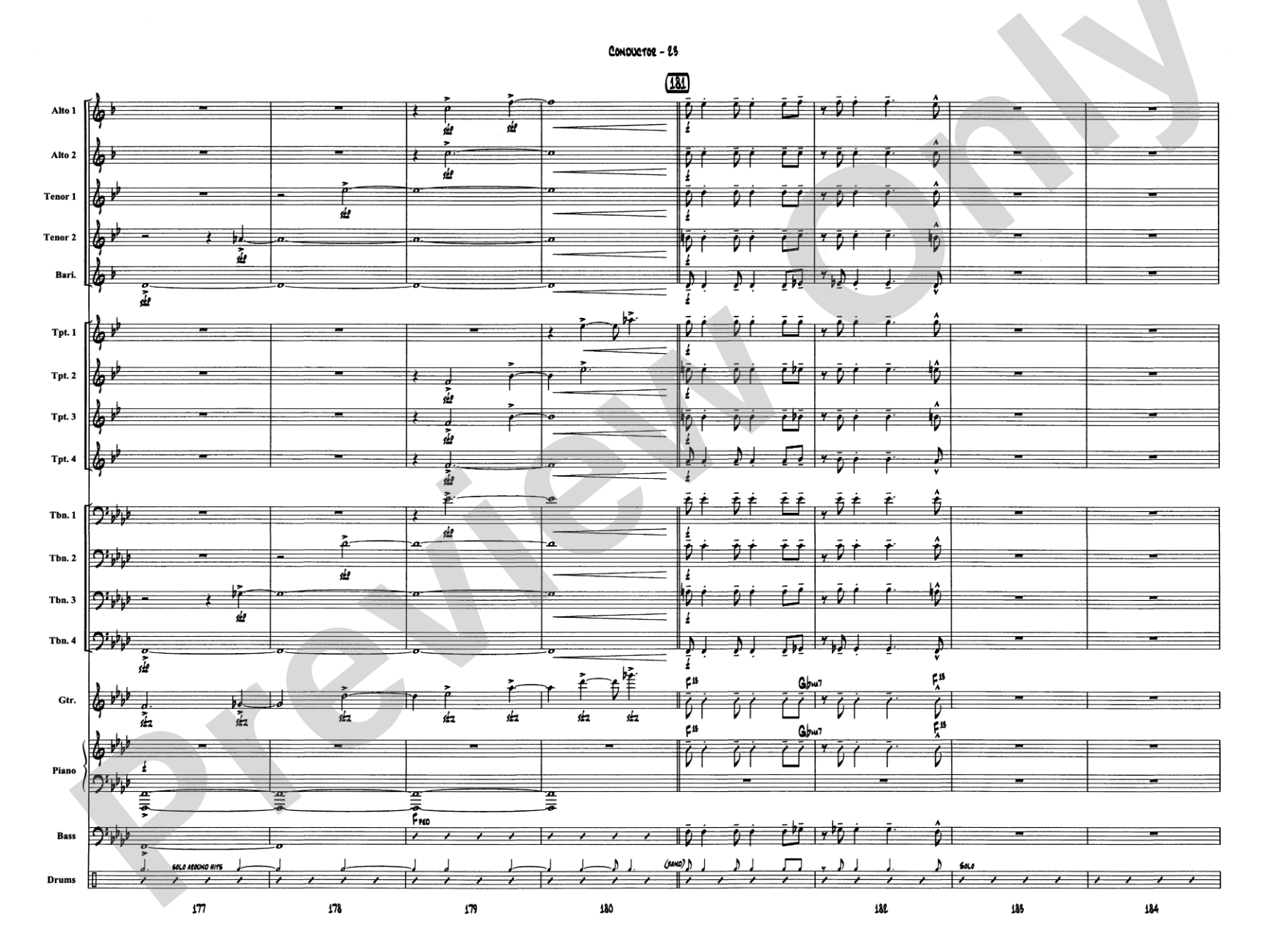 Caravan: Jazz Ensemble Conductor Score & Parts