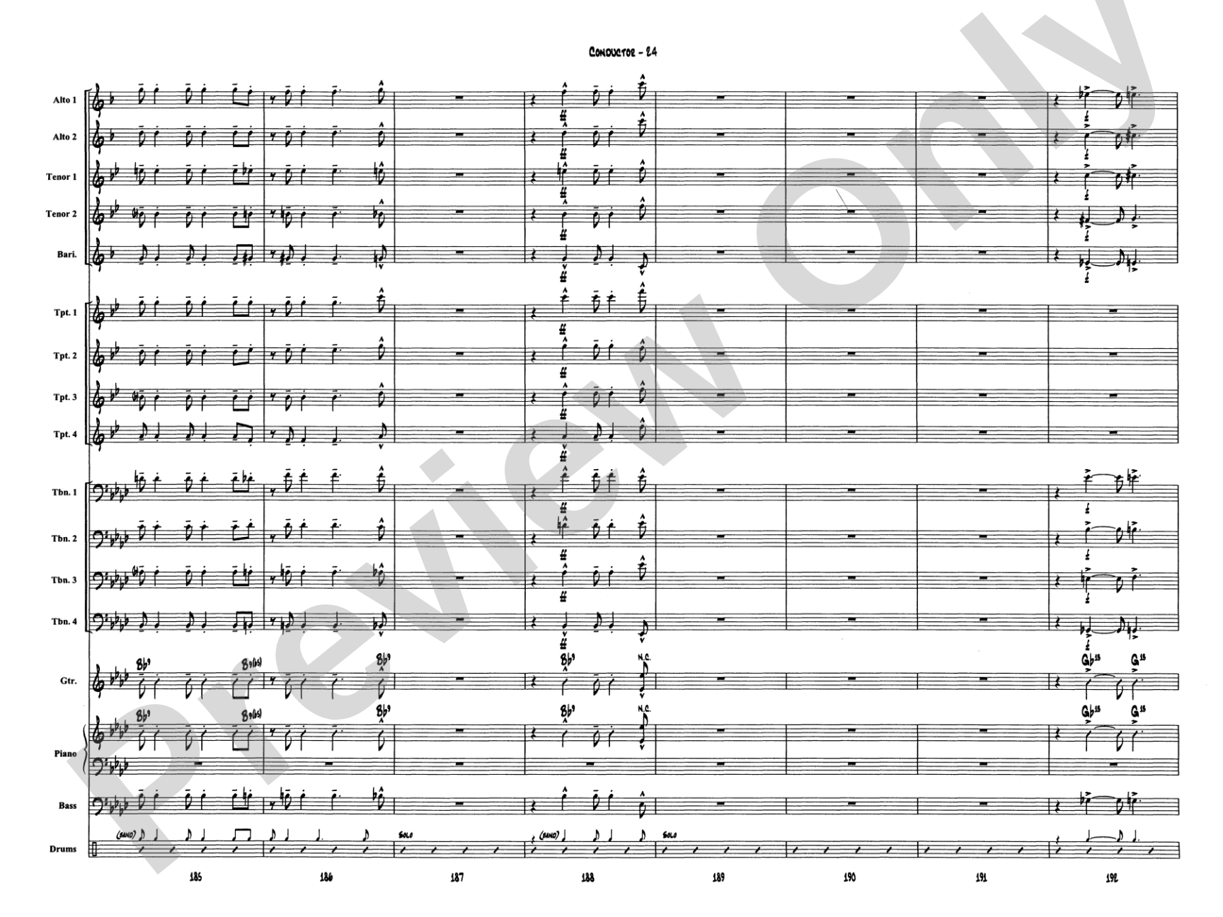 Caravan: Jazz Ensemble Conductor Score & Parts