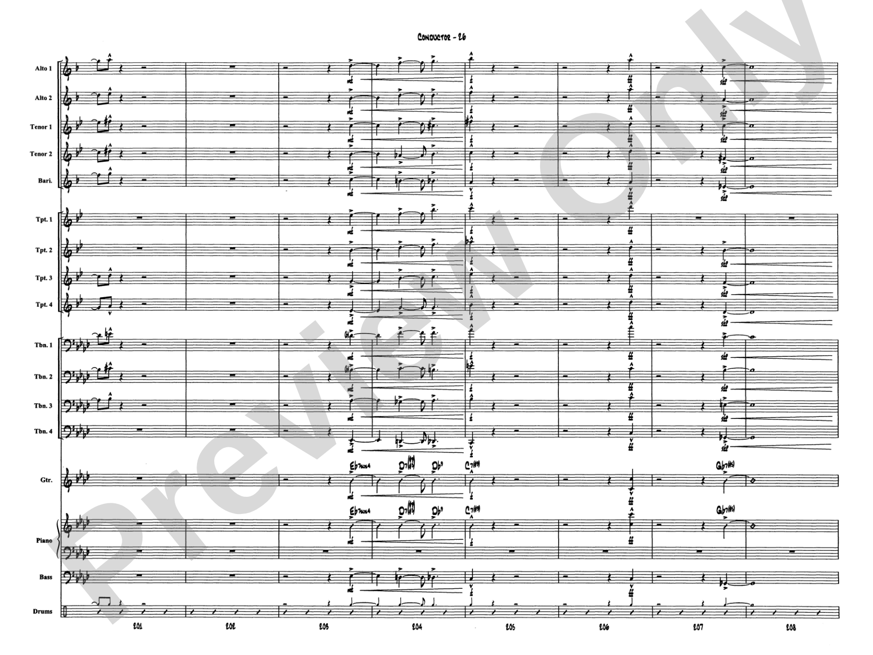 Caravan: Jazz Ensemble Conductor Score & Parts