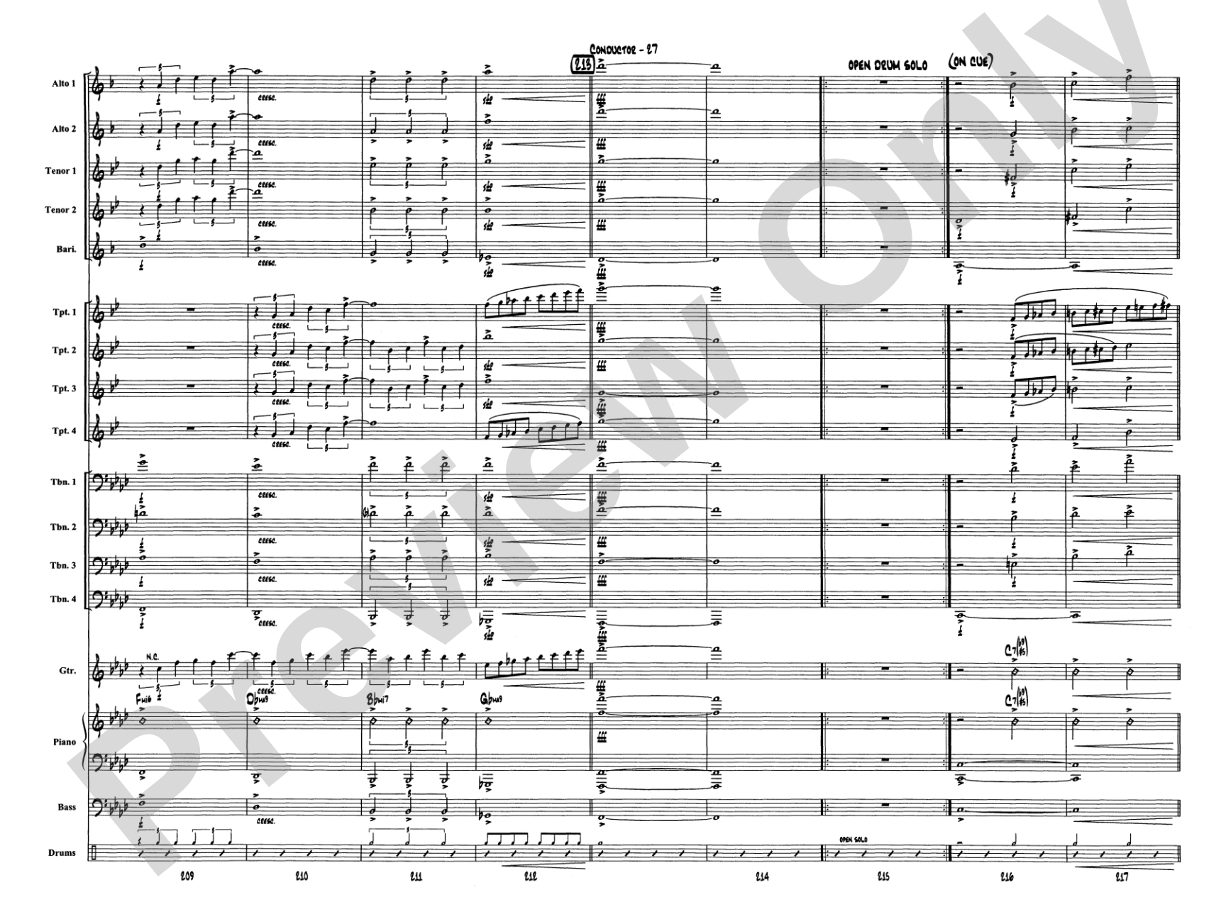 Caravan: Jazz Ensemble Conductor Score & Parts