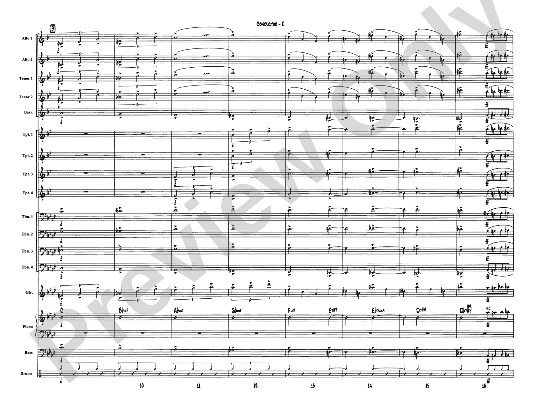 Caravan: Jazz Ensemble Conductor Score & Parts