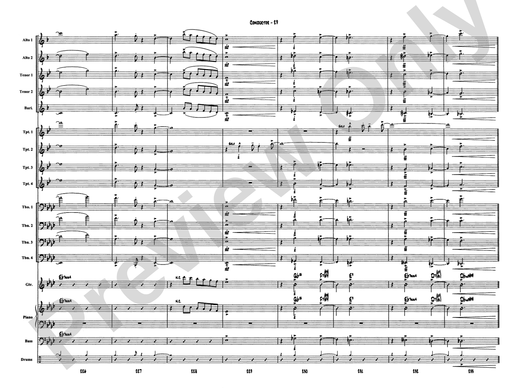 Caravan: Jazz Ensemble Conductor Score & Parts