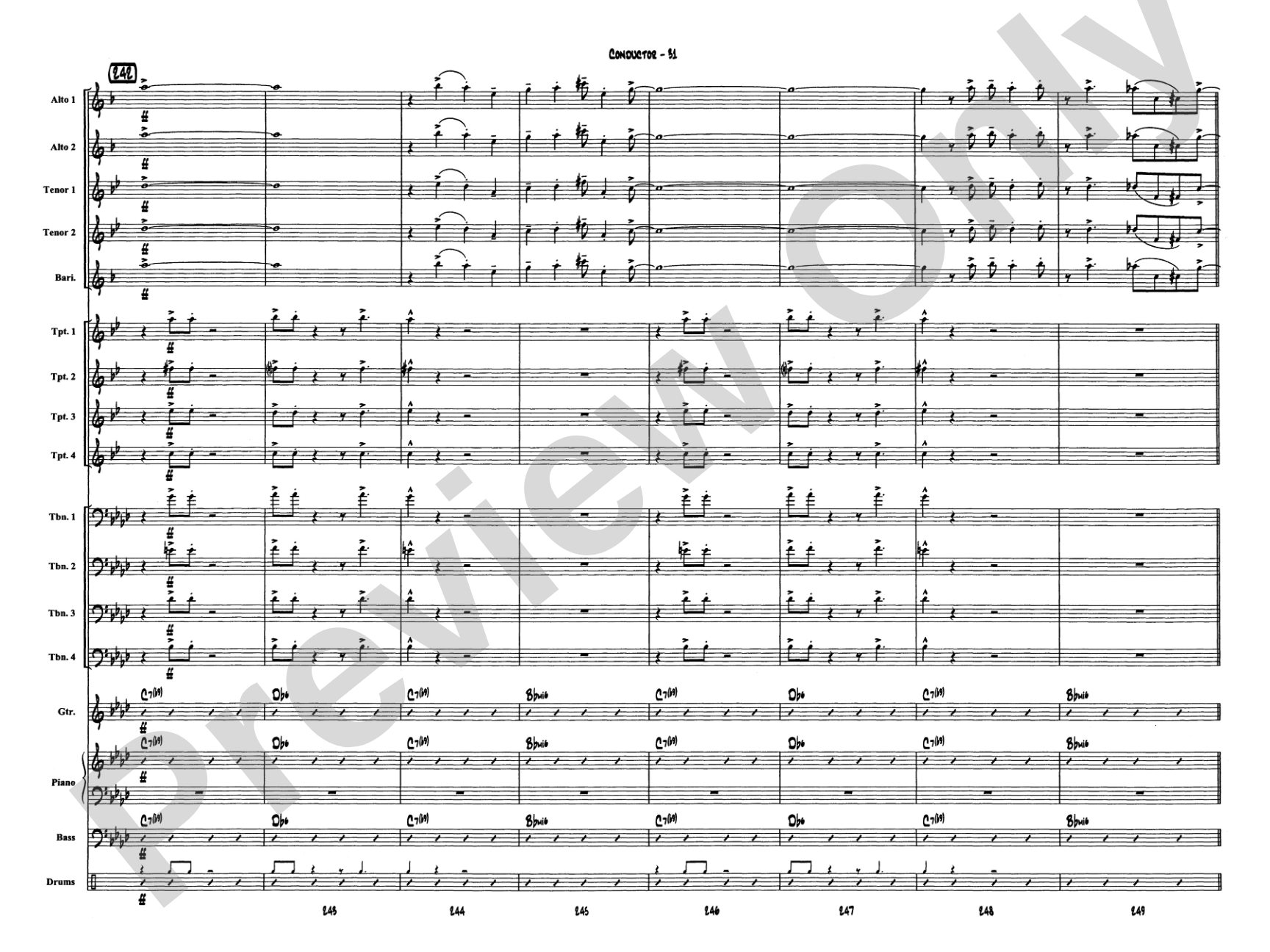 Caravan: Jazz Ensemble Conductor Score & Parts