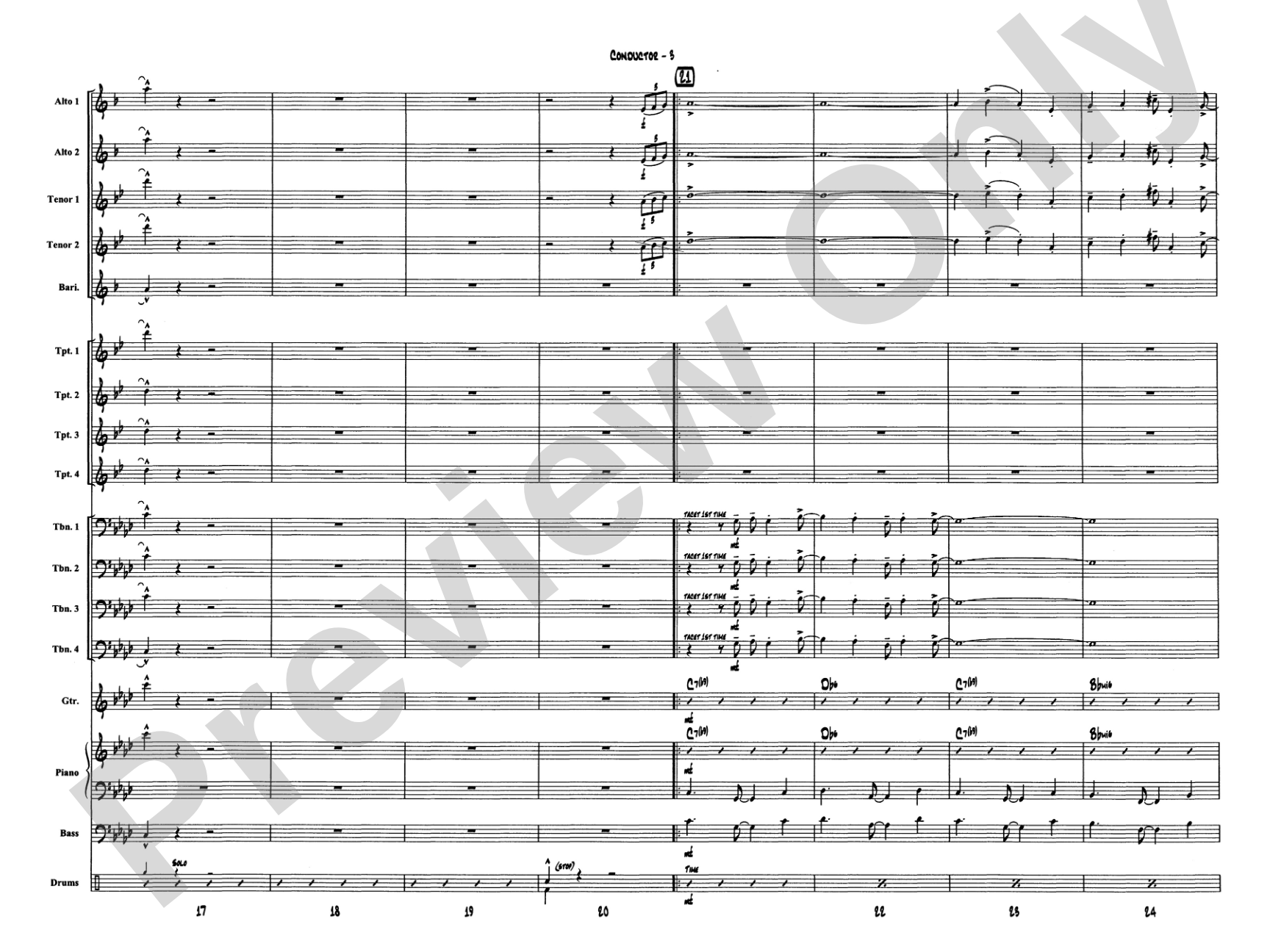 Caravan: Jazz Ensemble Conductor Score & Parts