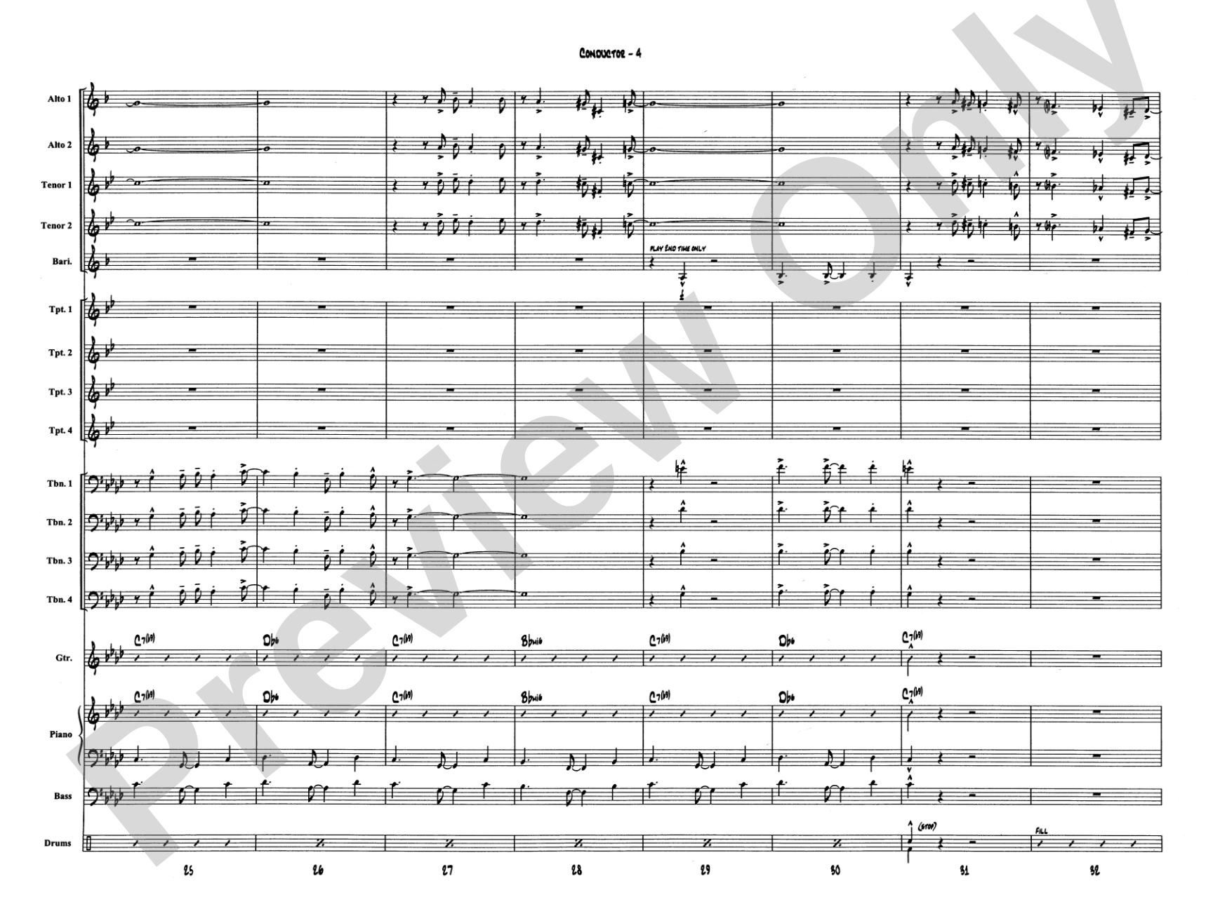 Caravan: Jazz Ensemble Conductor Score & Parts