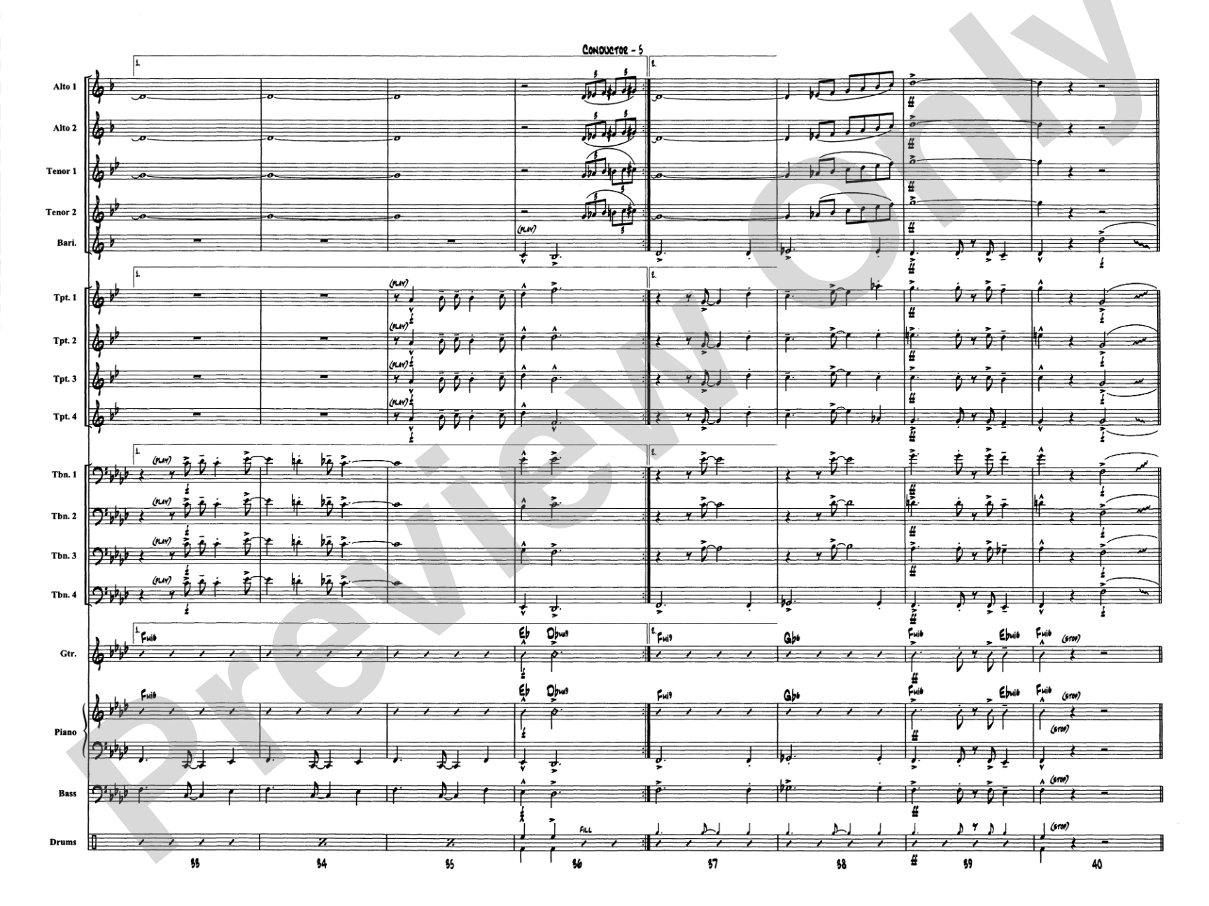 Caravan: Jazz Ensemble Conductor Score & Parts