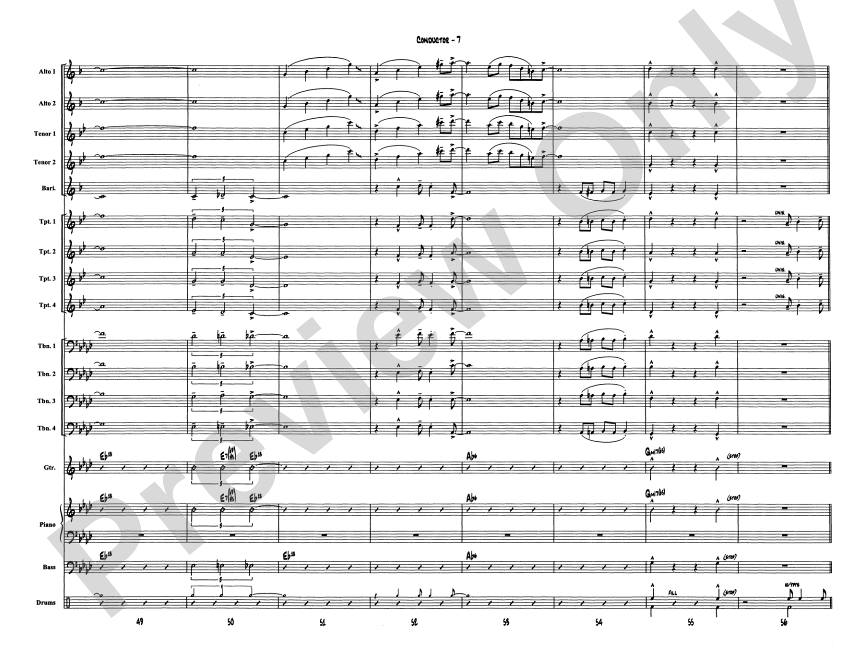 Caravan: Jazz Ensemble Conductor Score & Parts
