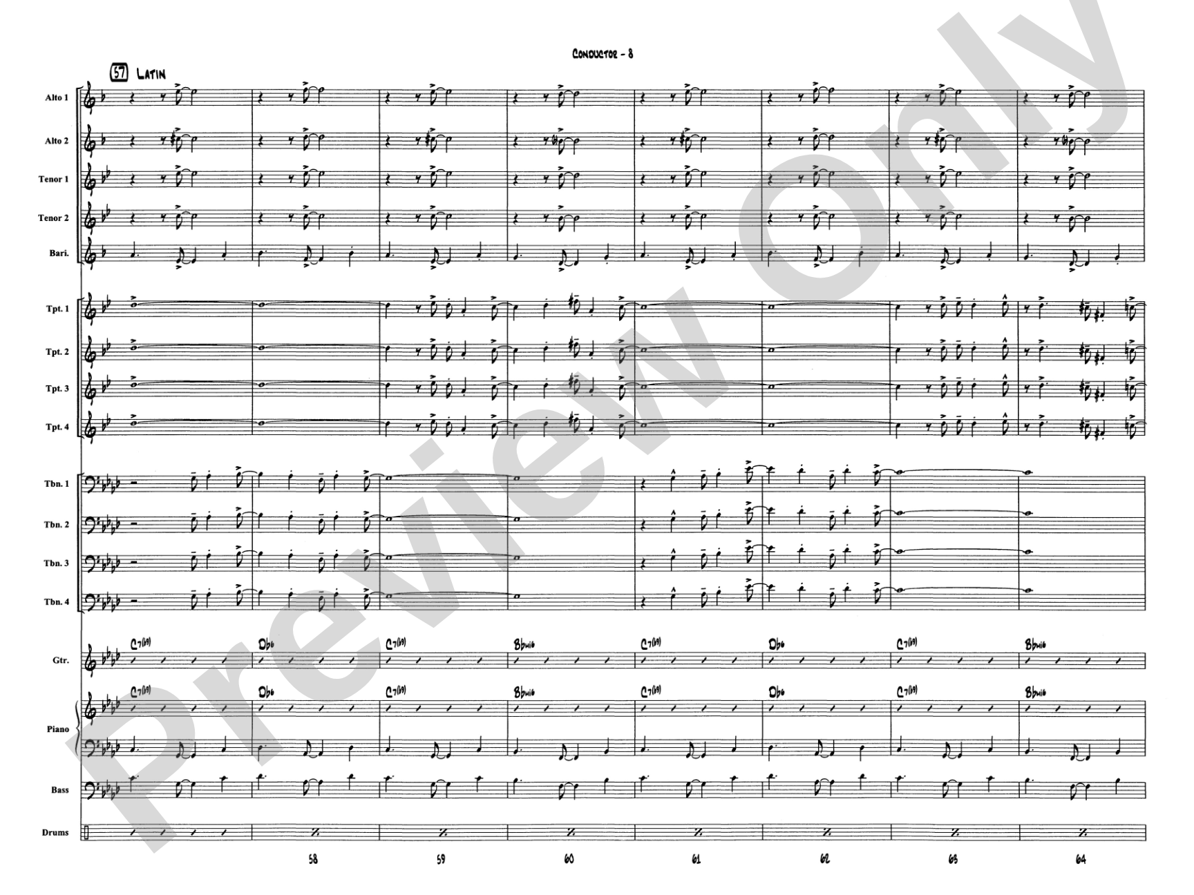 Caravan: Jazz Ensemble Conductor Score & Parts