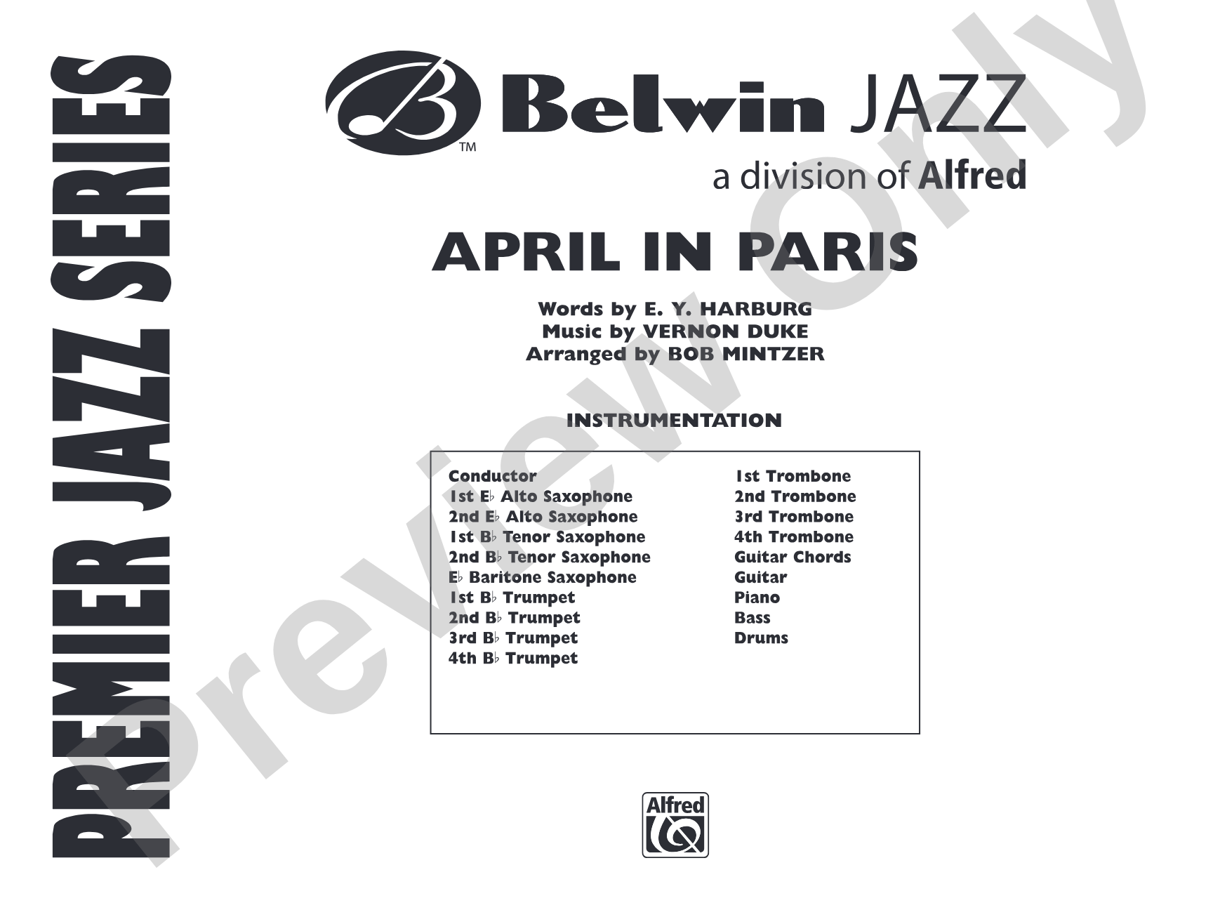 April in Paris: Score