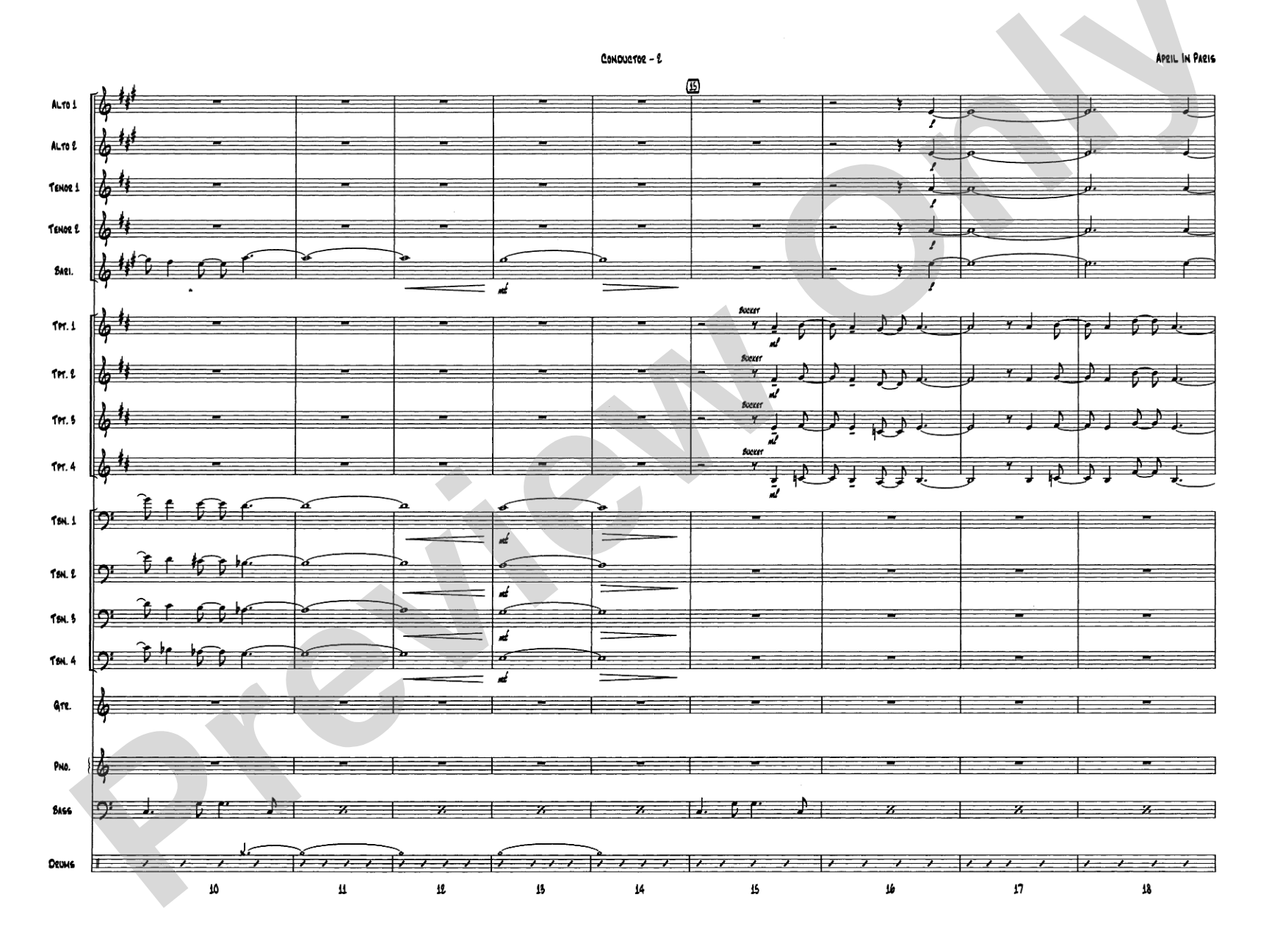 April in Paris: Score