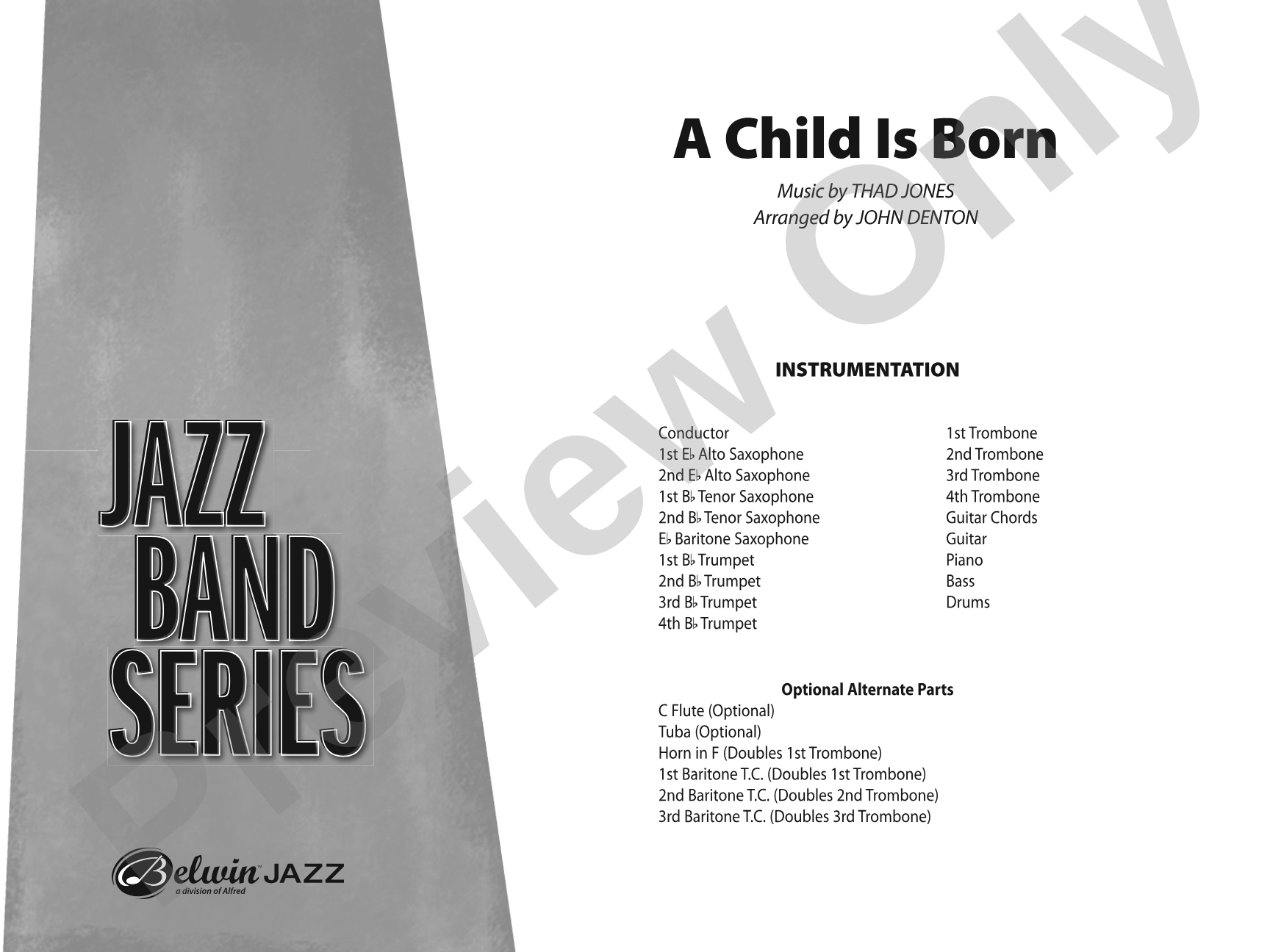 A Child Is Born: Jazz Ensemble Conductor Score & Parts