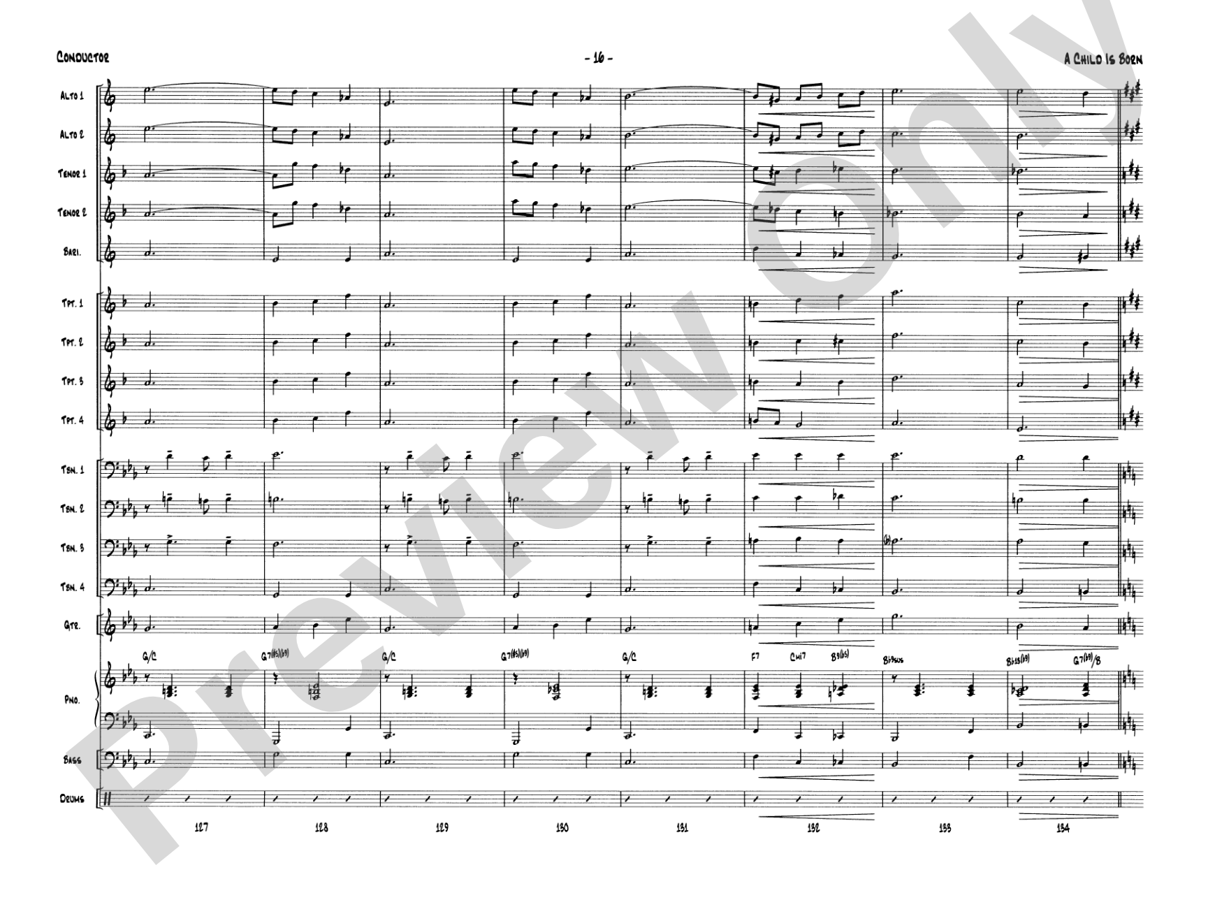 A Child Is Born: Jazz Ensemble Conductor Score & Parts