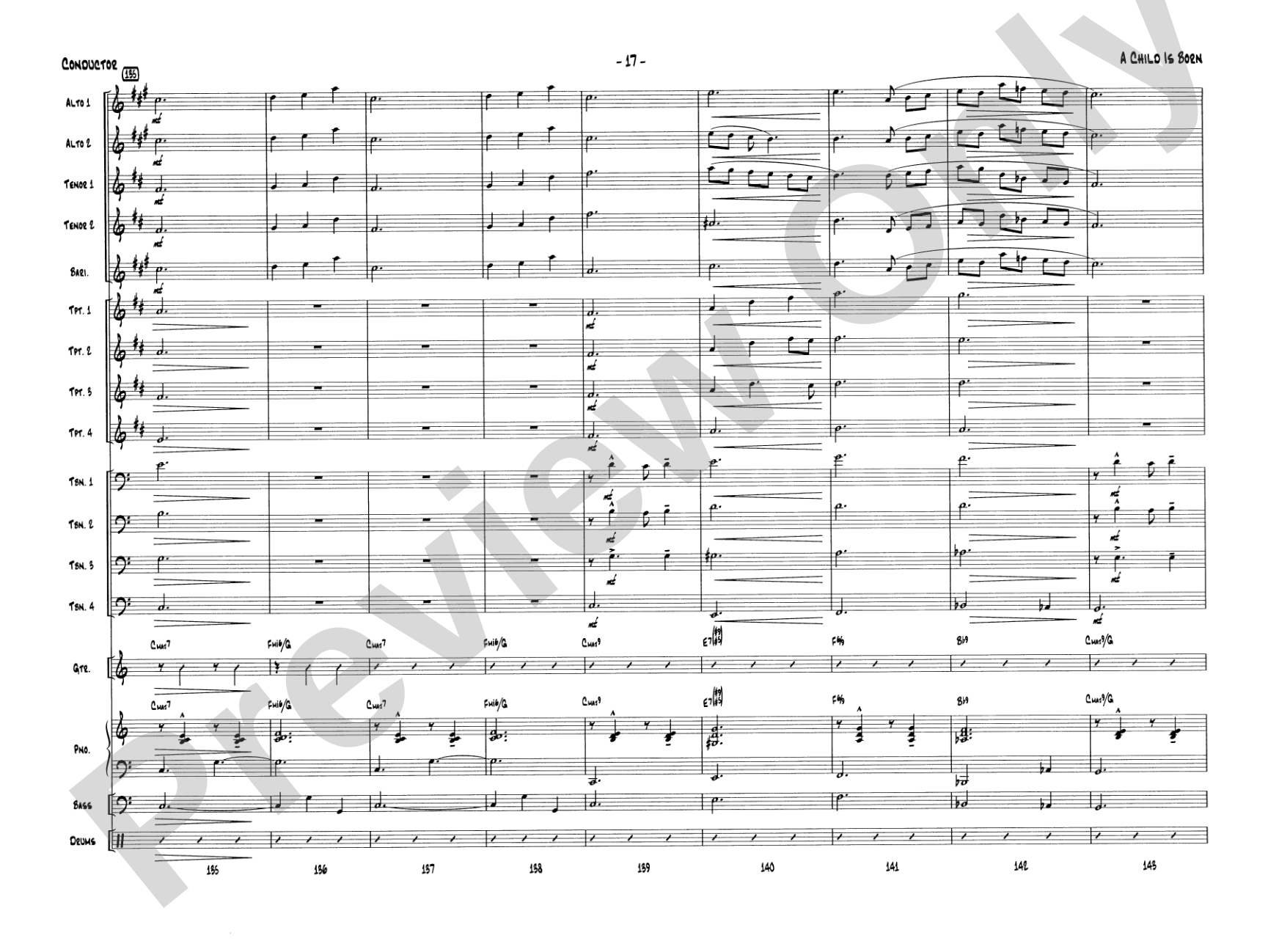 A Child Is Born: Jazz Ensemble Conductor Score & Parts