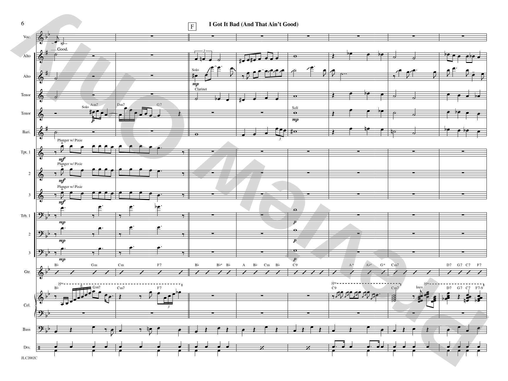 I Got It Bad: Jazz Ensemble Conductor Score & Parts