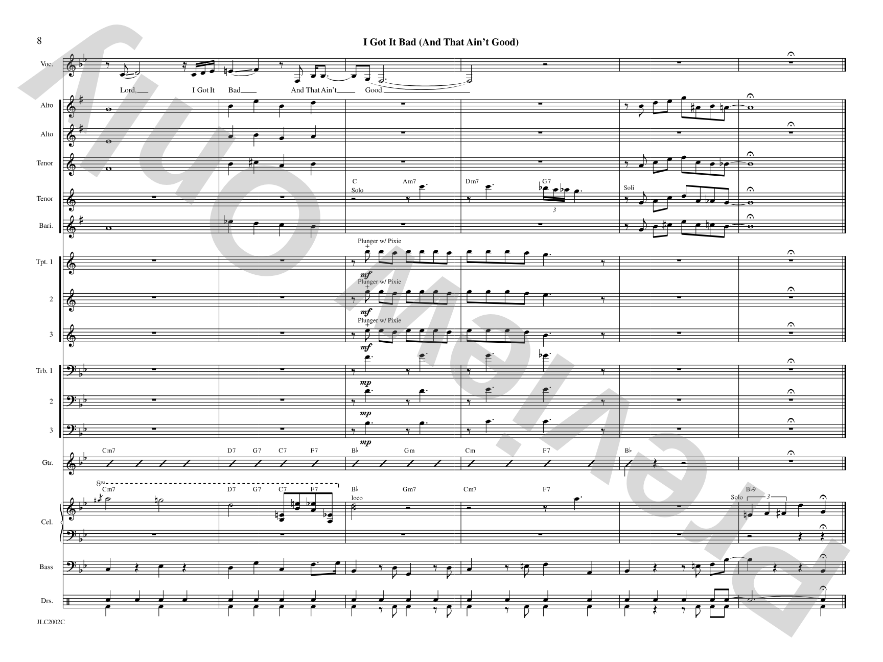 I Got It Bad: Jazz Ensemble Conductor Score & Parts