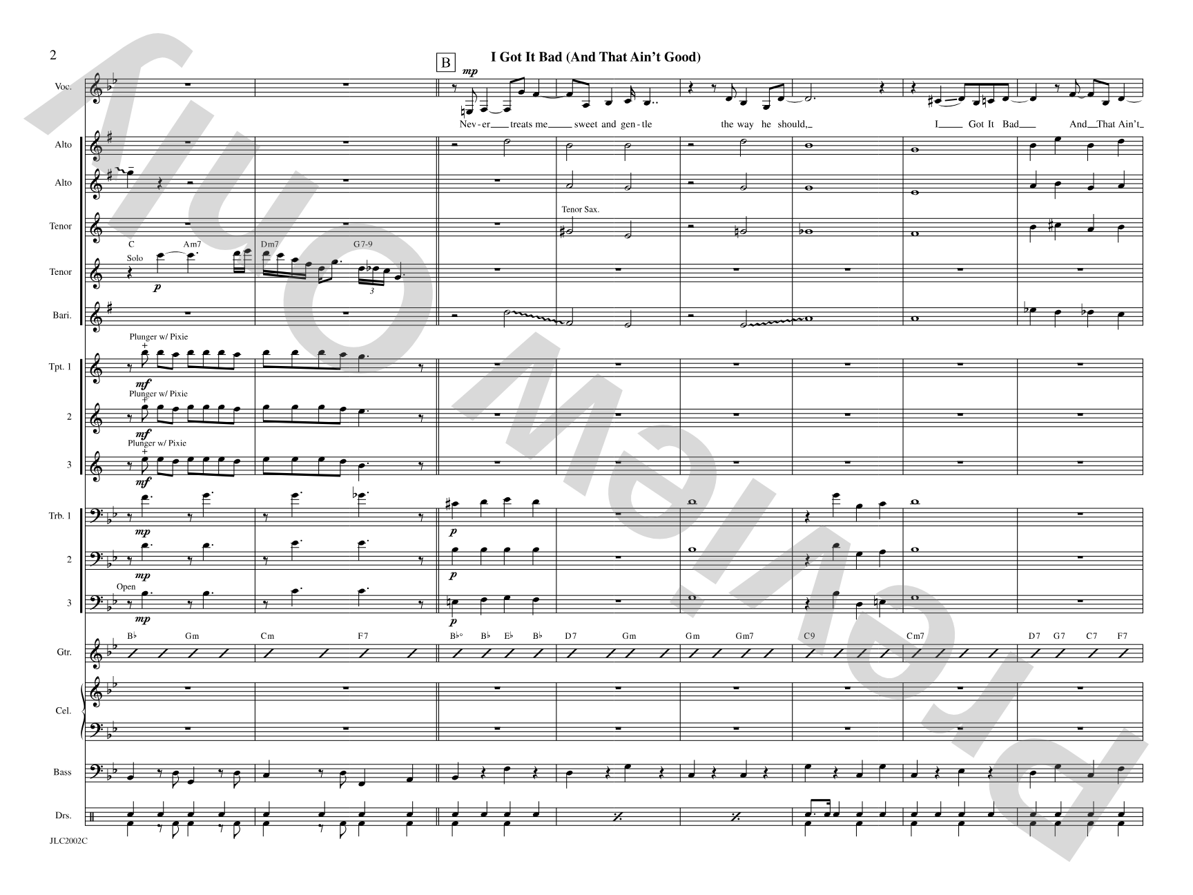 I Got It Bad: Jazz Ensemble Conductor Score & Parts