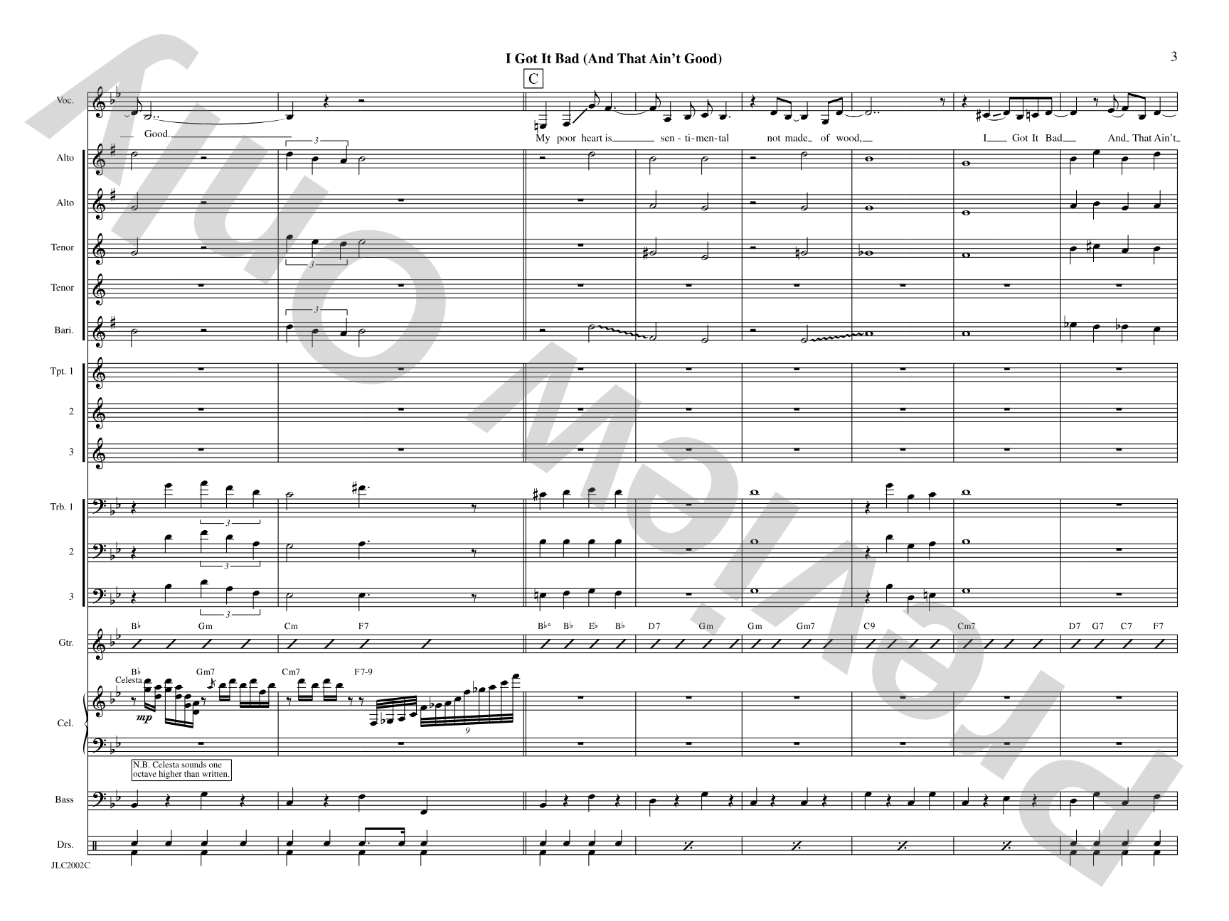 I Got It Bad: Jazz Ensemble Conductor Score & Parts