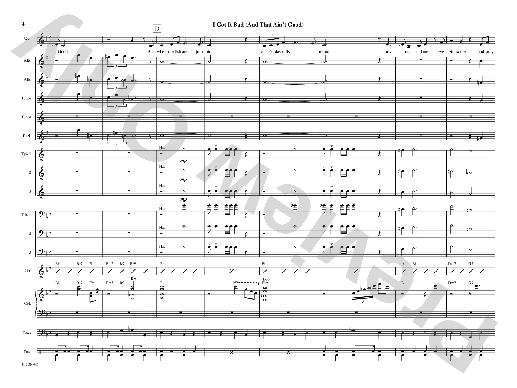 I Got It Bad: Jazz Ensemble Conductor Score & Parts