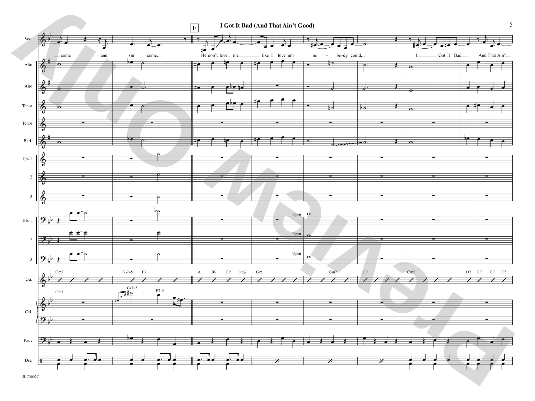 I Got It Bad: Jazz Ensemble Conductor Score & Parts