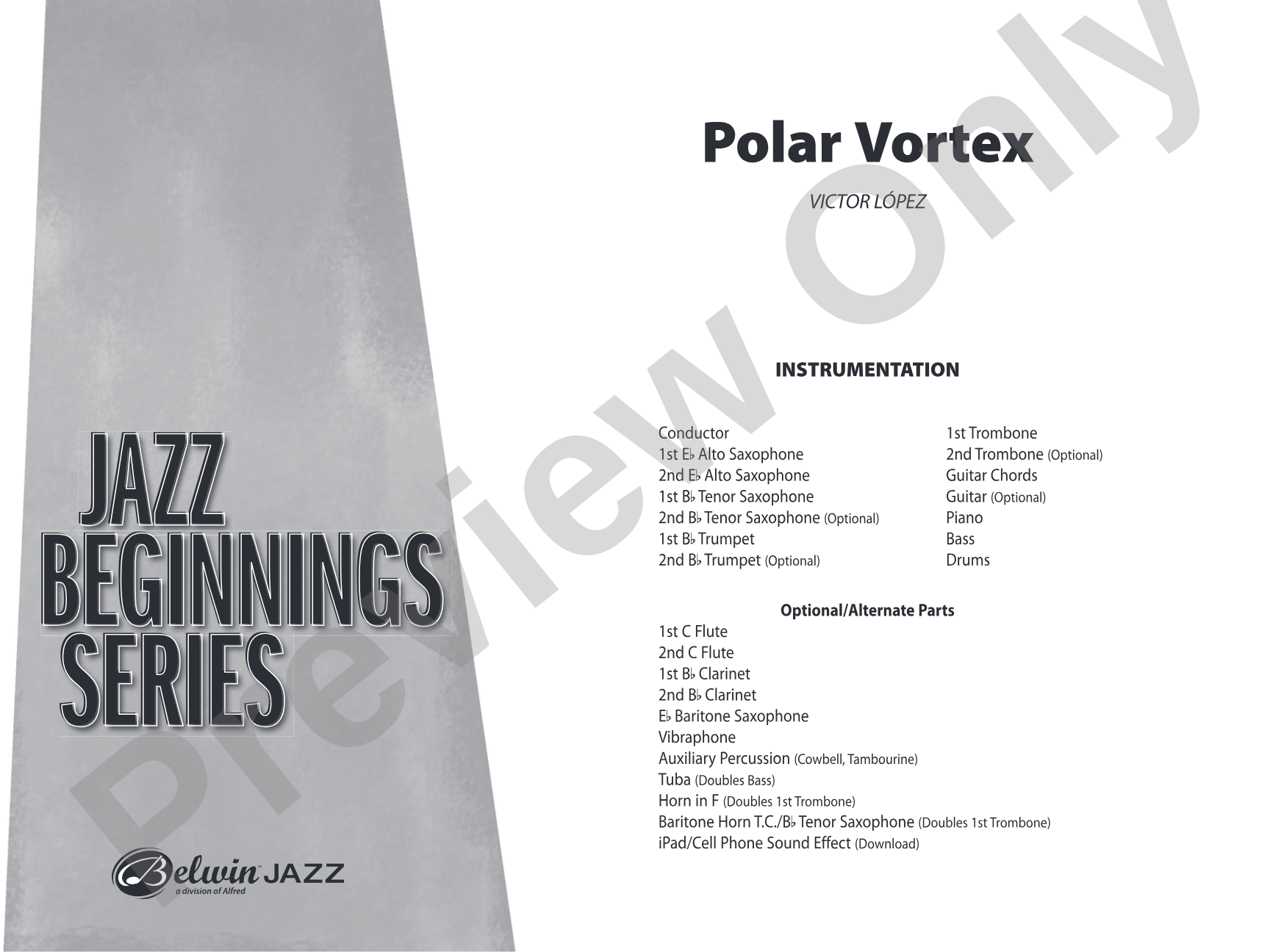 Polar Vortex: Jazz Ensemble Conductor Score & Parts