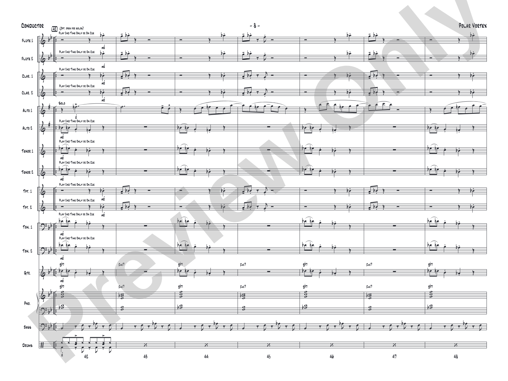 Polar Vortex: Jazz Ensemble Conductor Score & Parts