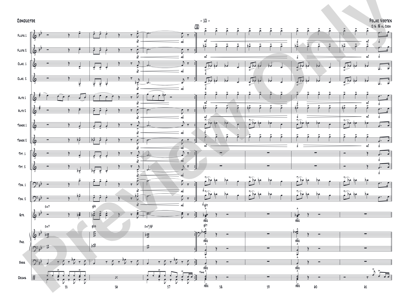 Polar Vortex: Jazz Ensemble Conductor Score & Parts