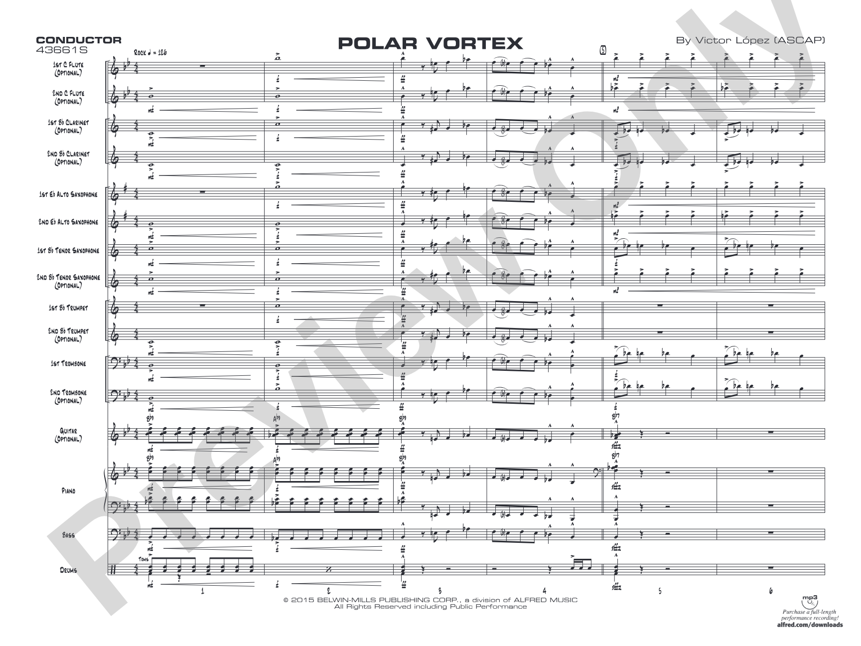 Polar Vortex: Jazz Ensemble Conductor Score & Parts