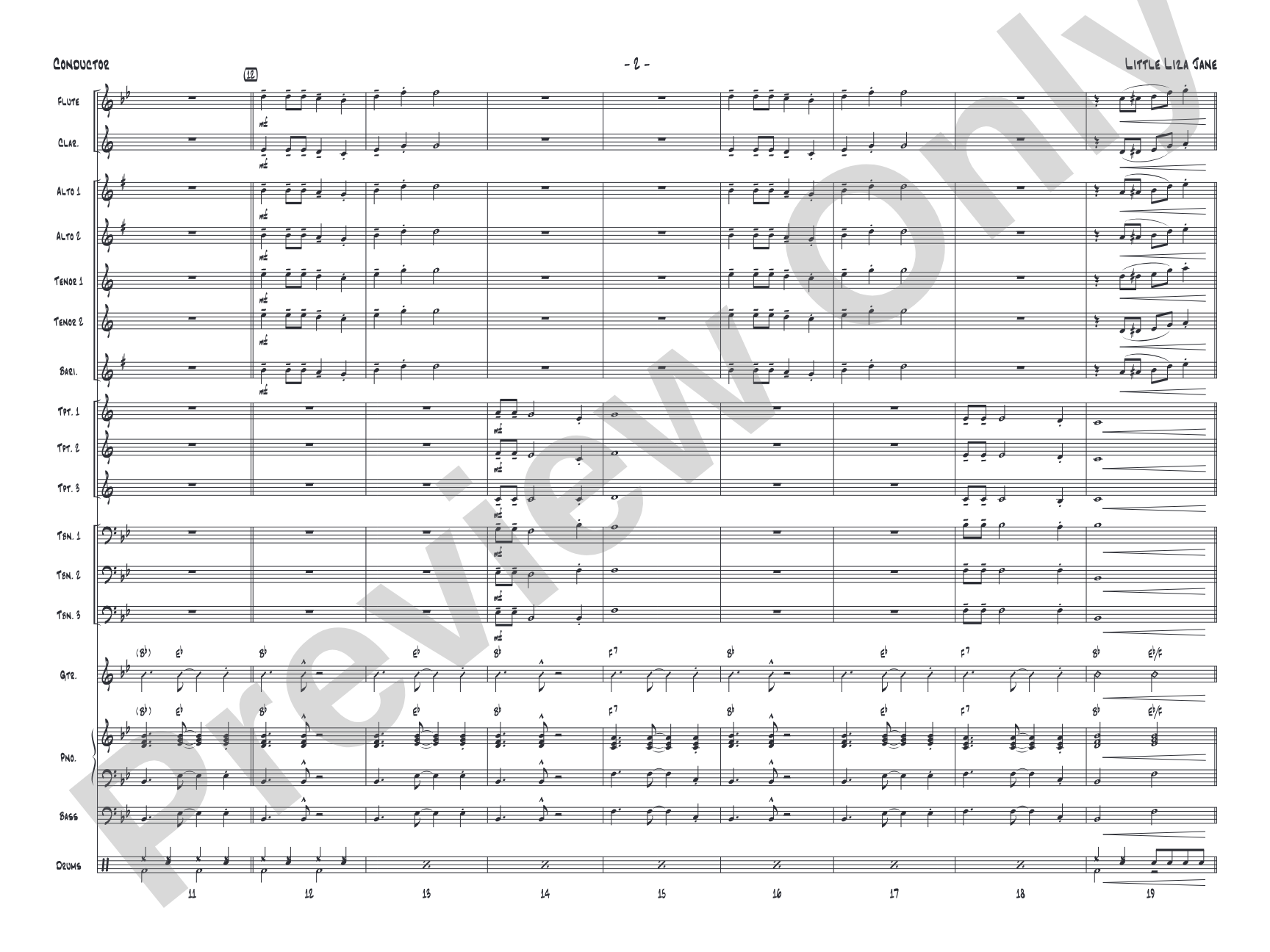 Little Liza Jane: Jazz Ensemble Conductor Score & Parts