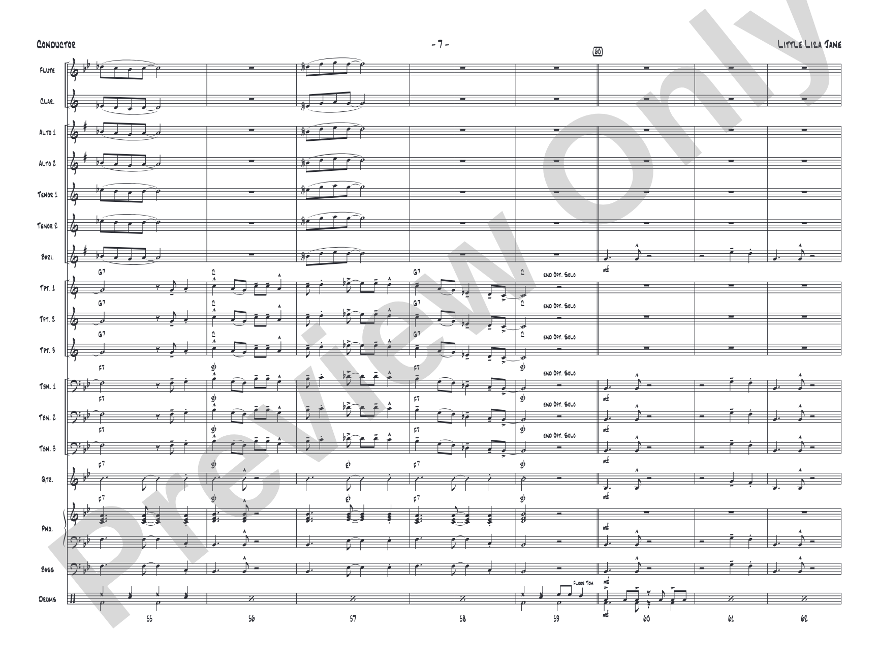 Little Liza Jane: Jazz Ensemble Conductor Score & Parts