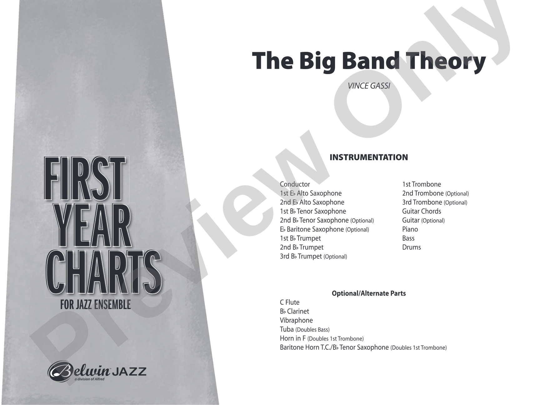 The Big Band Theory: Jazz Ensemble Conductor Score & Parts