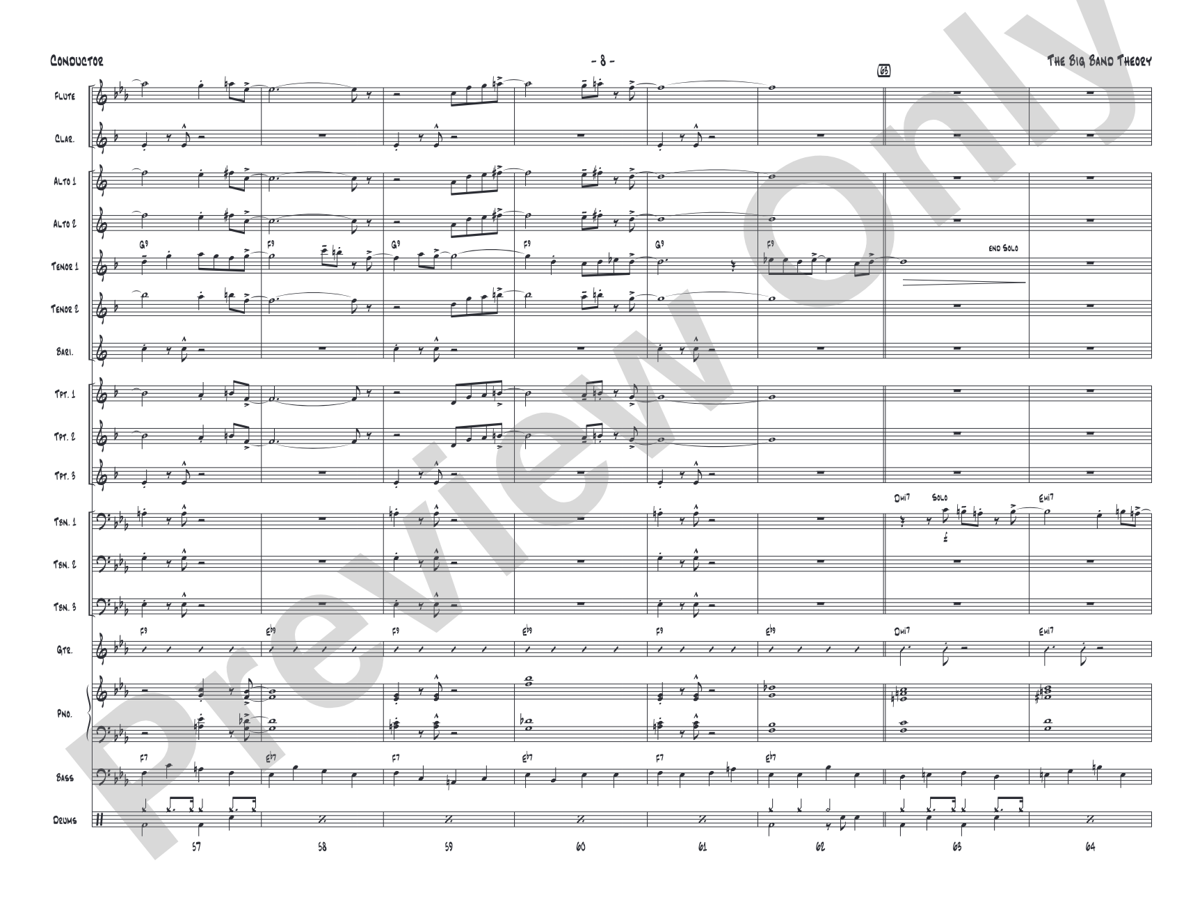 The Big Band Theory: Jazz Ensemble Conductor Score & Parts
