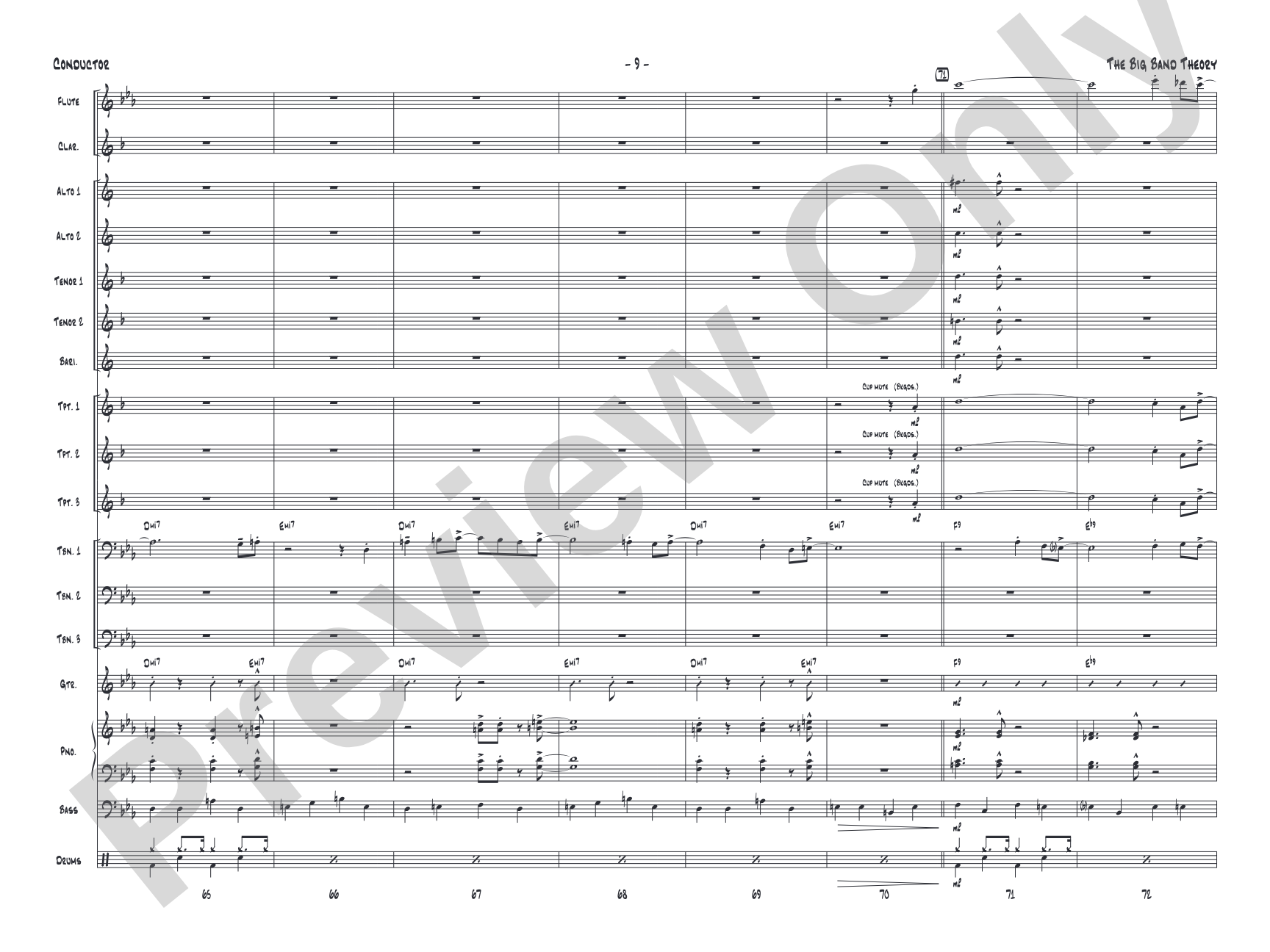 The Big Band Theory: Jazz Ensemble Conductor Score & Parts