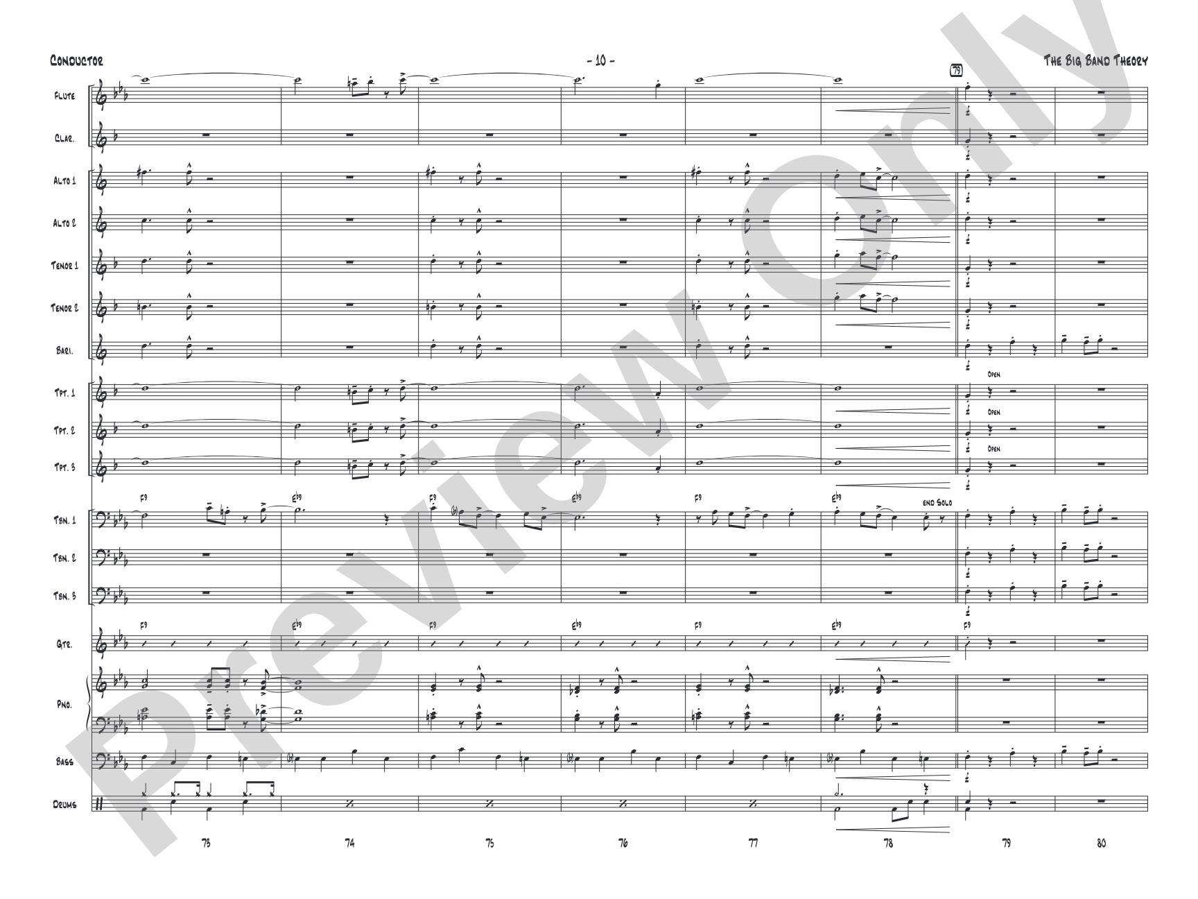 The Big Band Theory: Jazz Ensemble Conductor Score & Parts