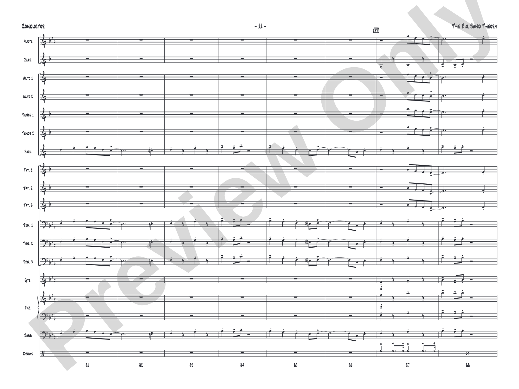 The Big Band Theory: Jazz Ensemble Conductor Score & Parts