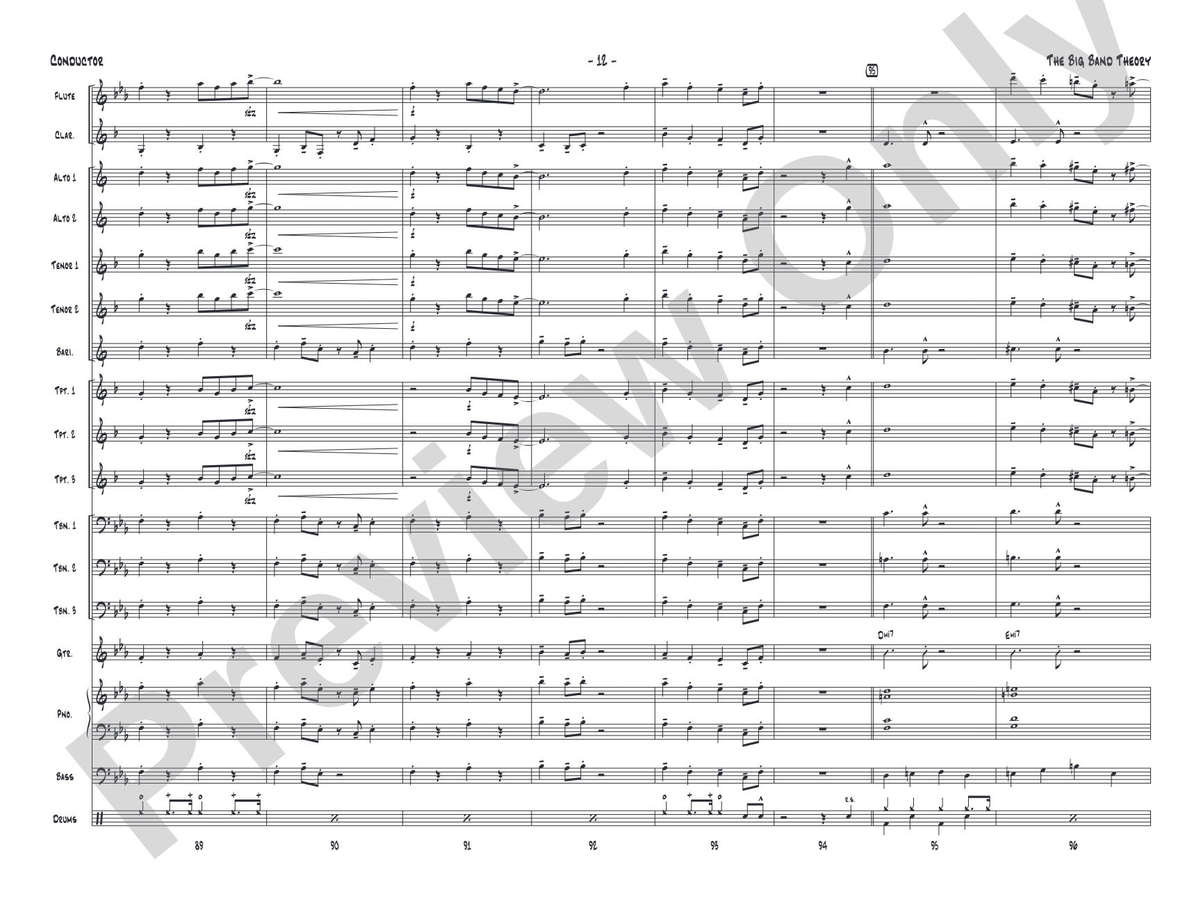 The Big Band Theory: Jazz Ensemble Conductor Score & Parts