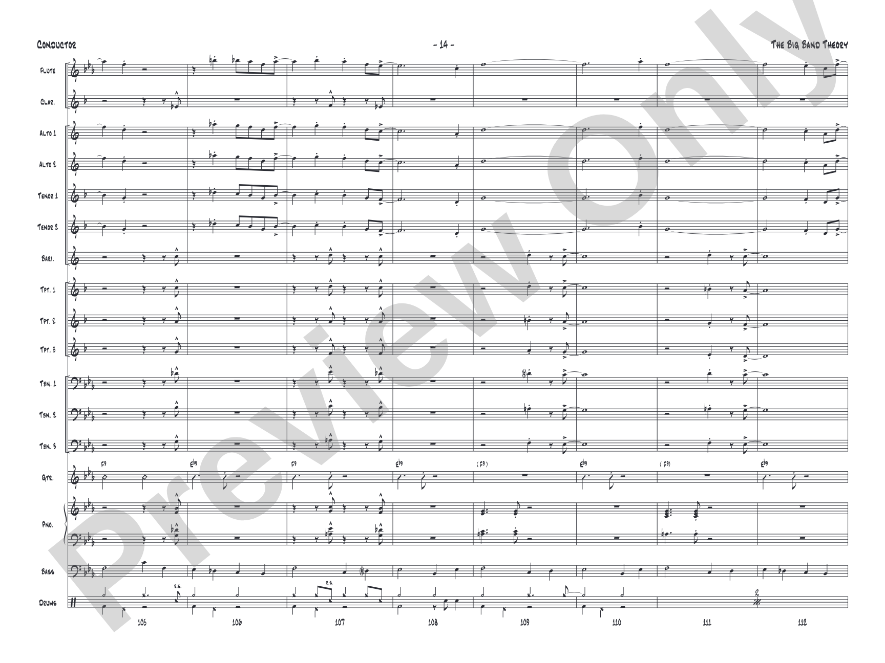 The Big Band Theory: Jazz Ensemble Conductor Score & Parts