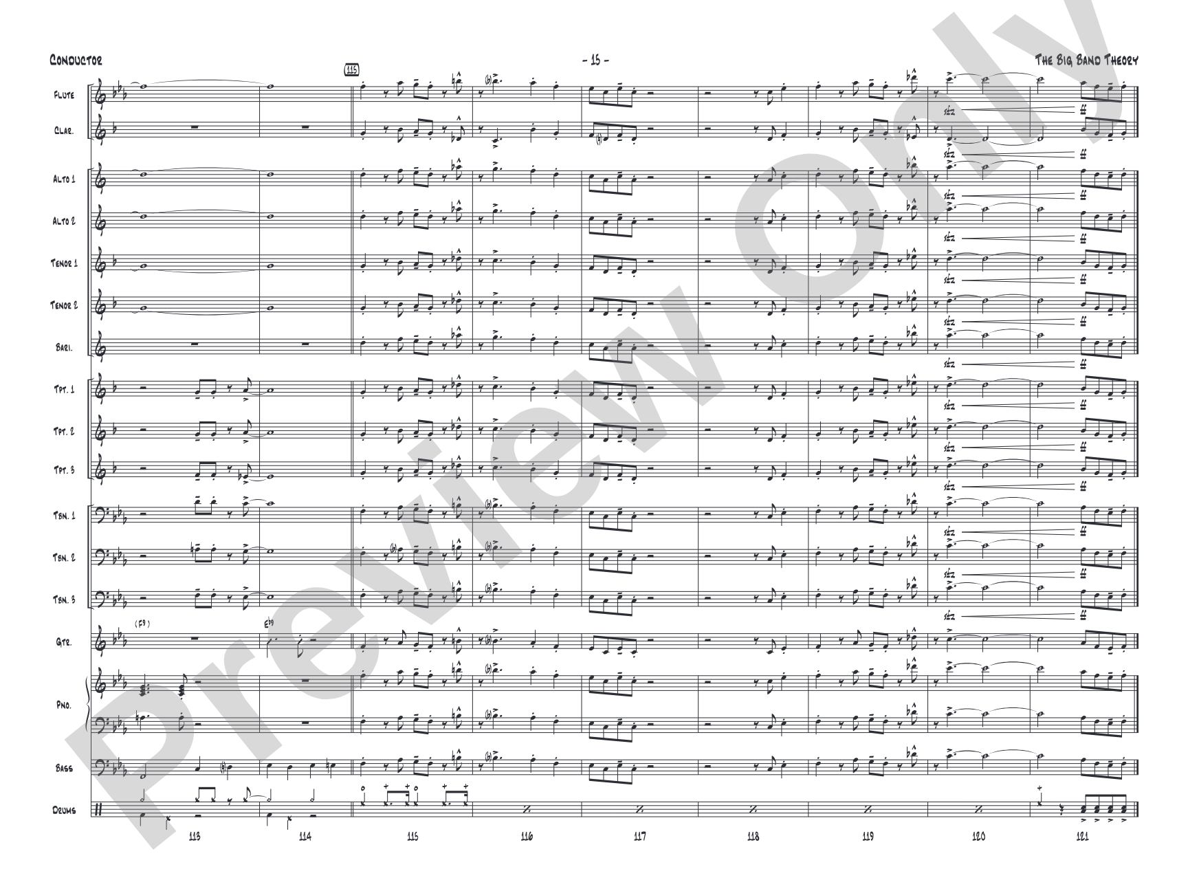 The Big Band Theory: Jazz Ensemble Conductor Score & Parts