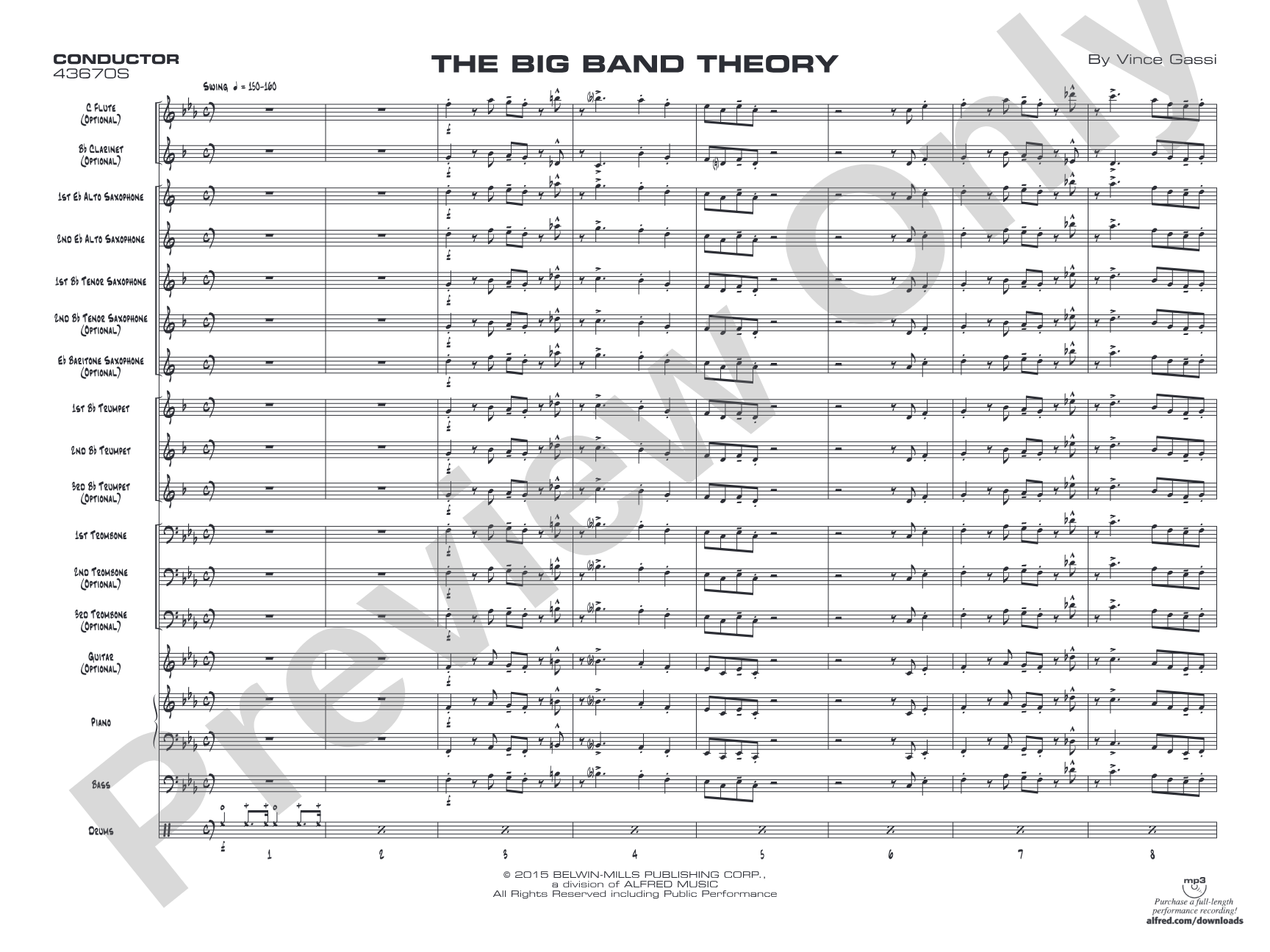 The Big Band Theory: Jazz Ensemble Conductor Score & Parts