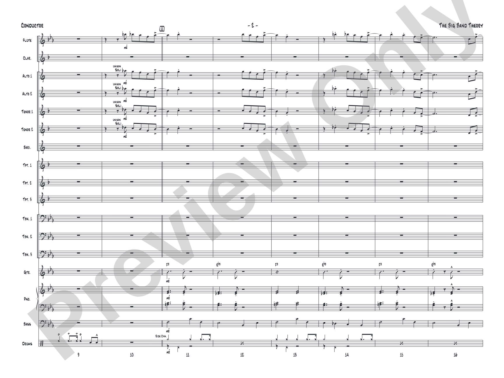 The Big Band Theory: Jazz Ensemble Conductor Score & Parts