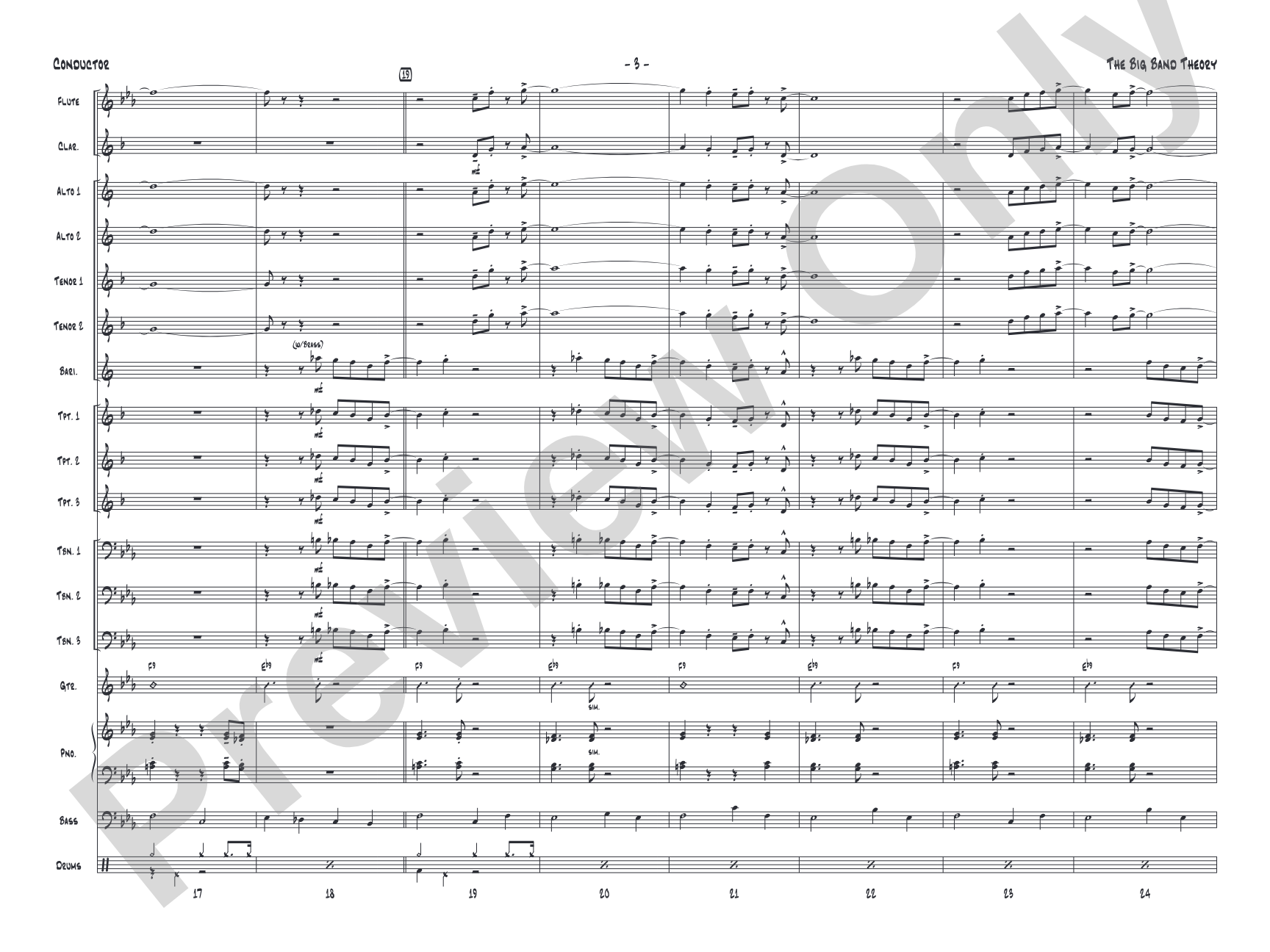 The Big Band Theory: Jazz Ensemble Conductor Score & Parts