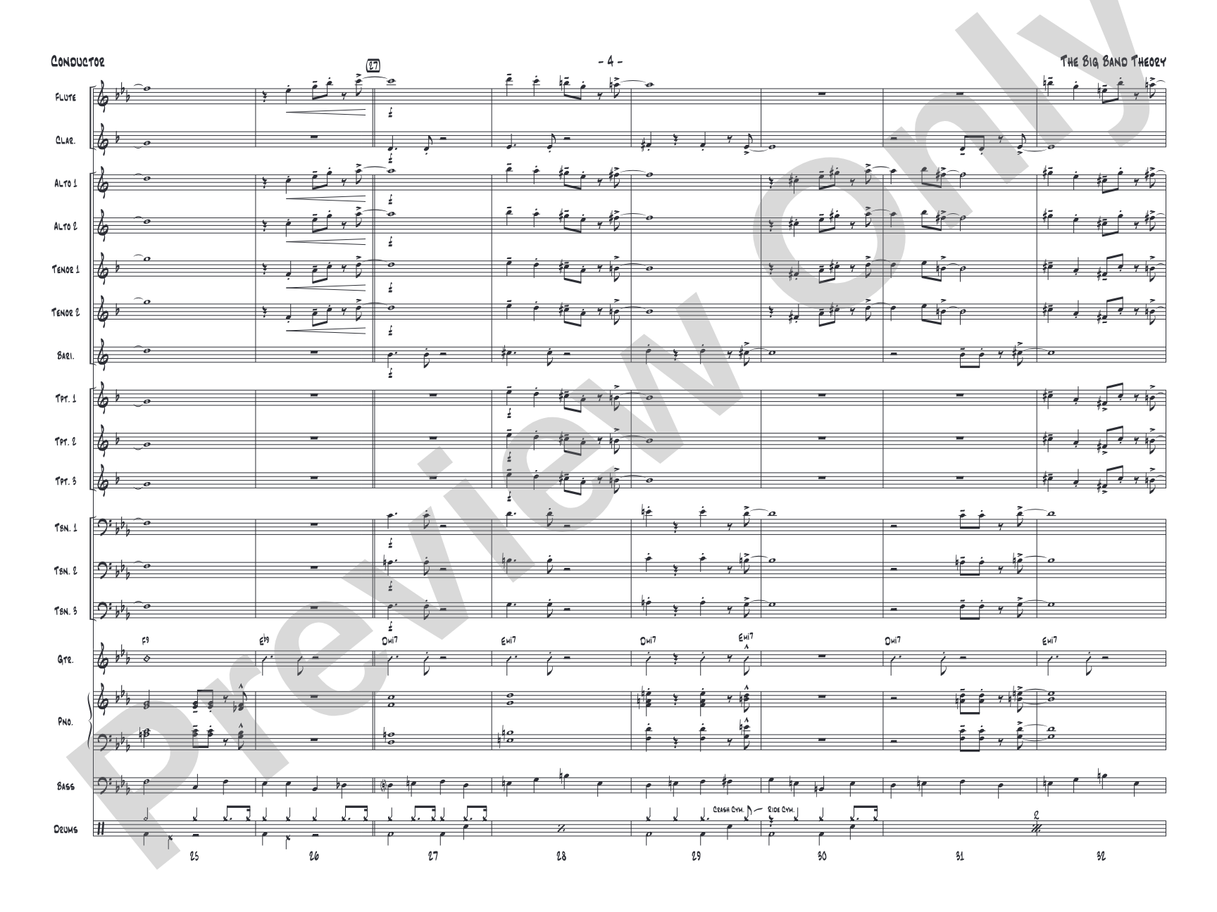 The Big Band Theory: Jazz Ensemble Conductor Score & Parts
