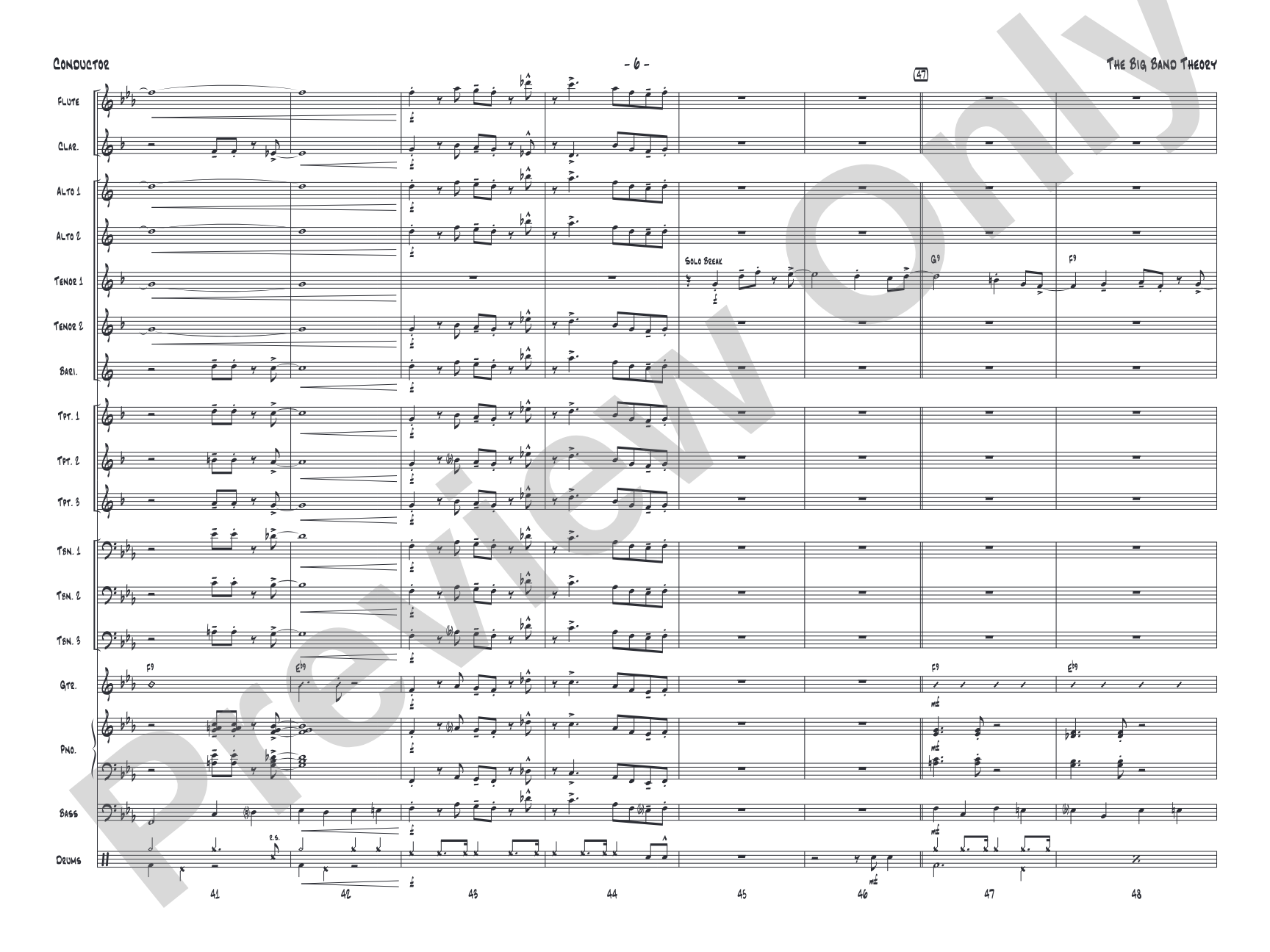 The Big Band Theory: Jazz Ensemble Conductor Score & Parts